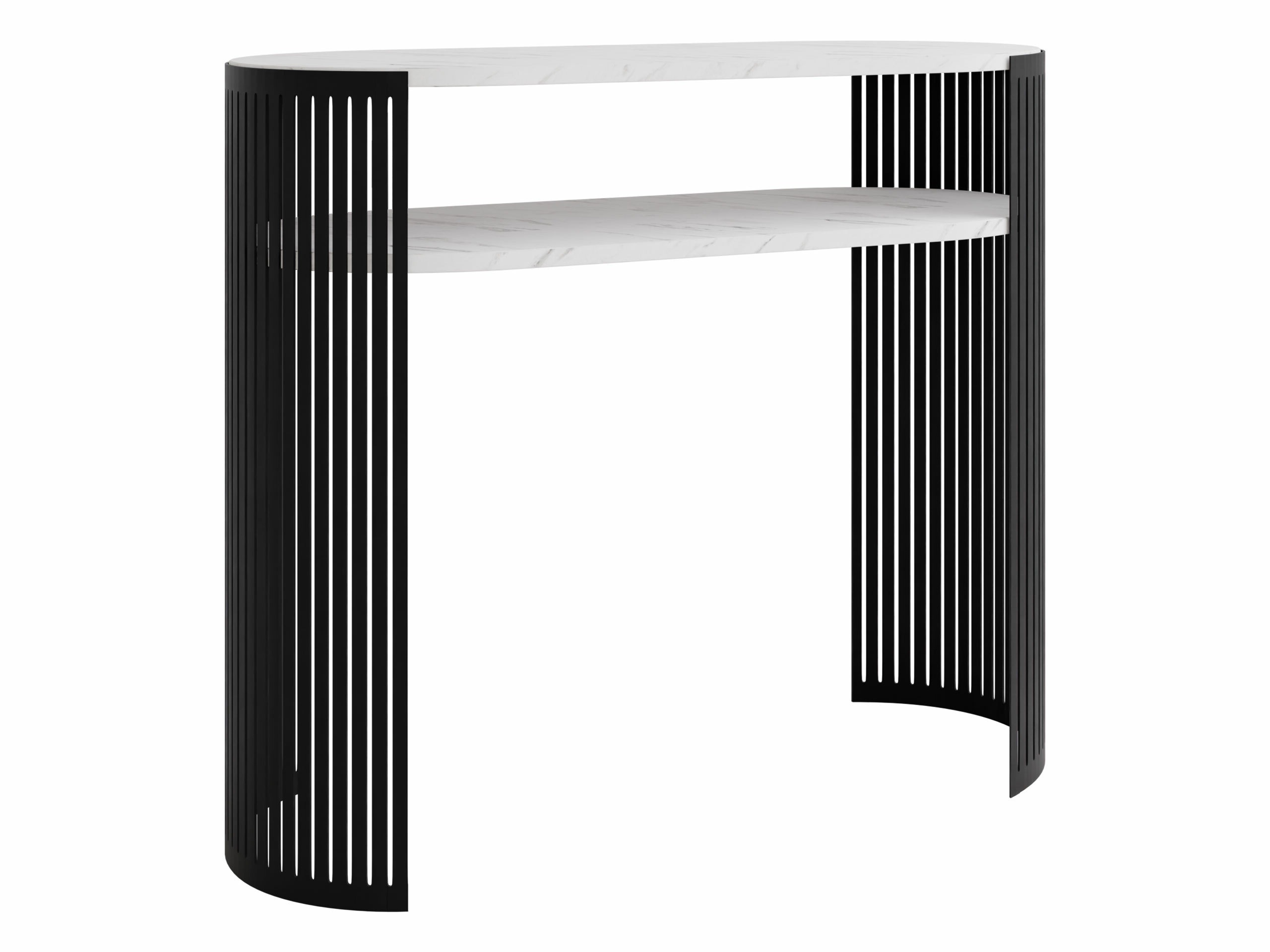 Konsolbord Civer (Sort + Hvid marmor)