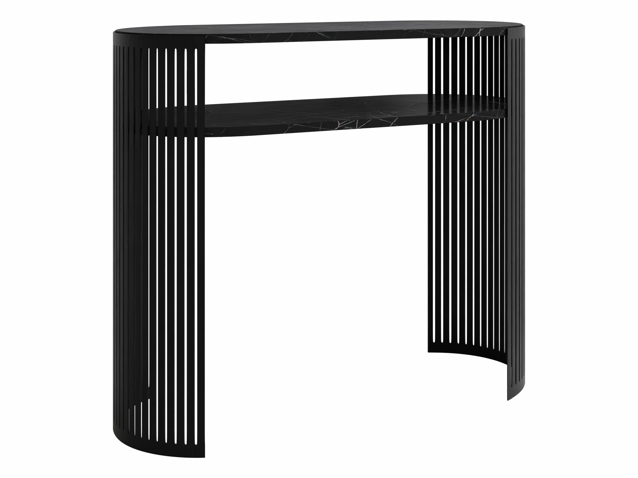 Konsolbord Civer (Sort + Sort marmor)