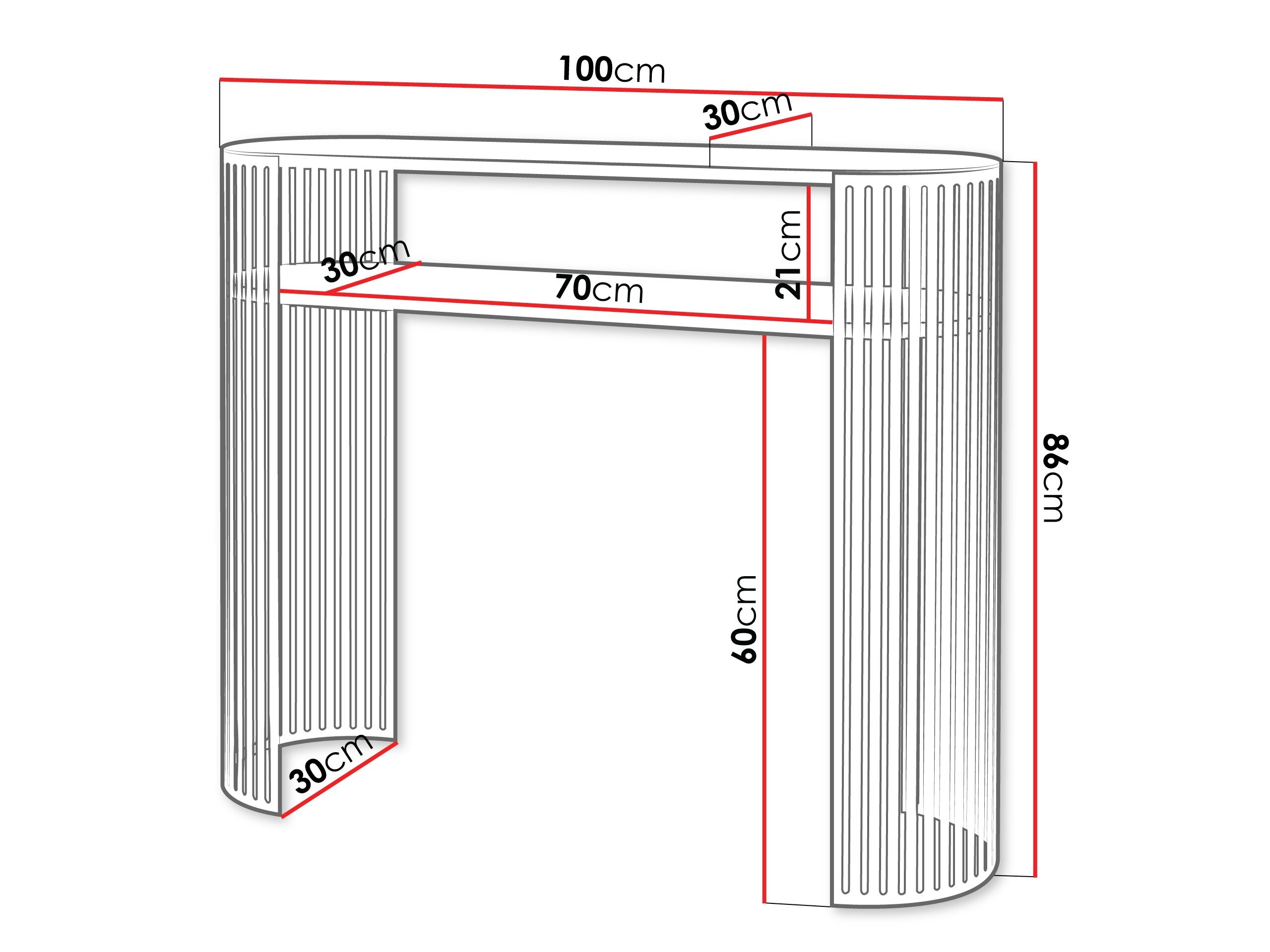 Konsolbord Sordore 134 (Gylden + Sort marmor)