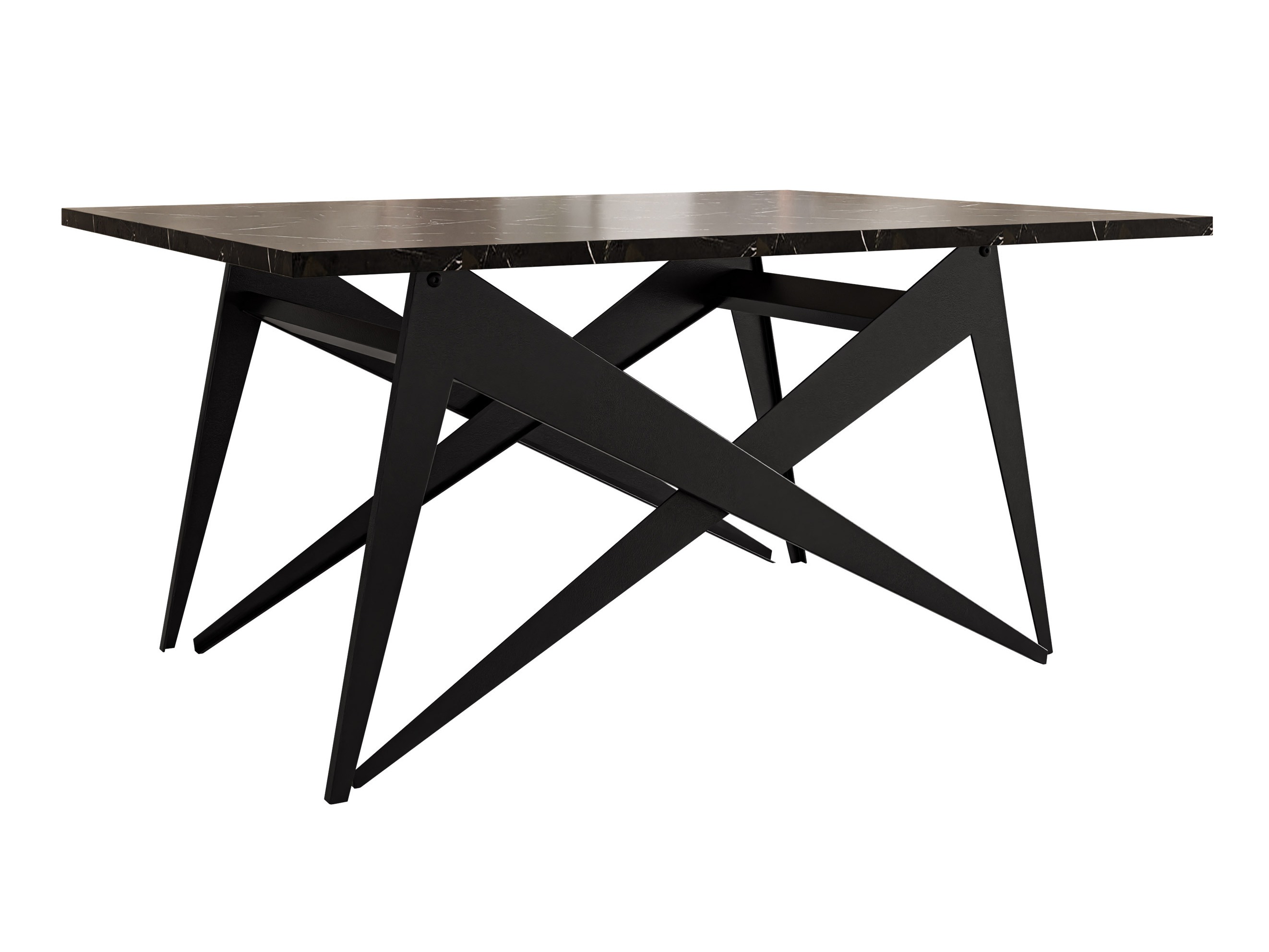 Transforming sofabord Oswego 150 (Sort marmor + Sort)