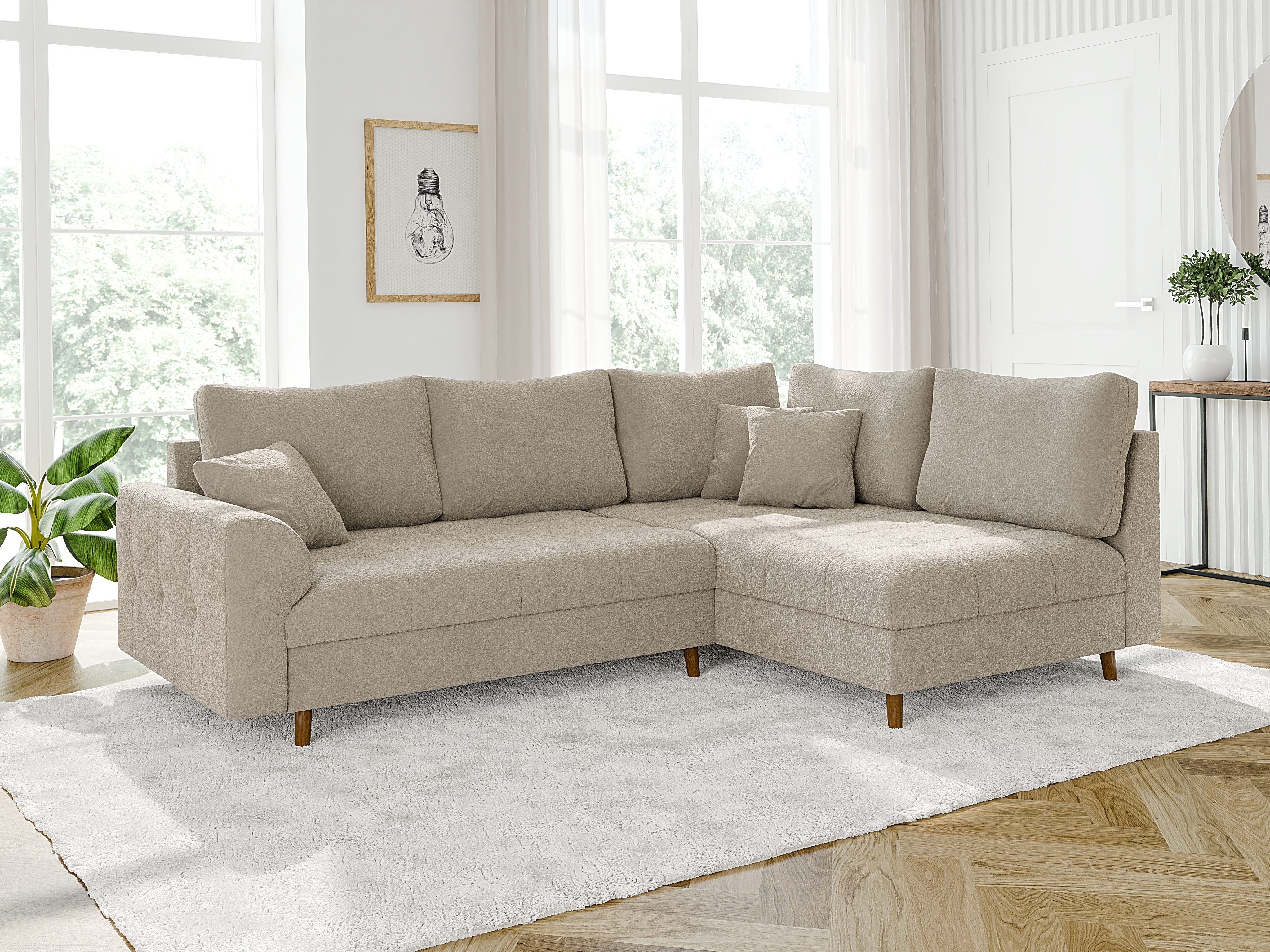 Hjørnesofa Elbmori 100 (Coral 65)