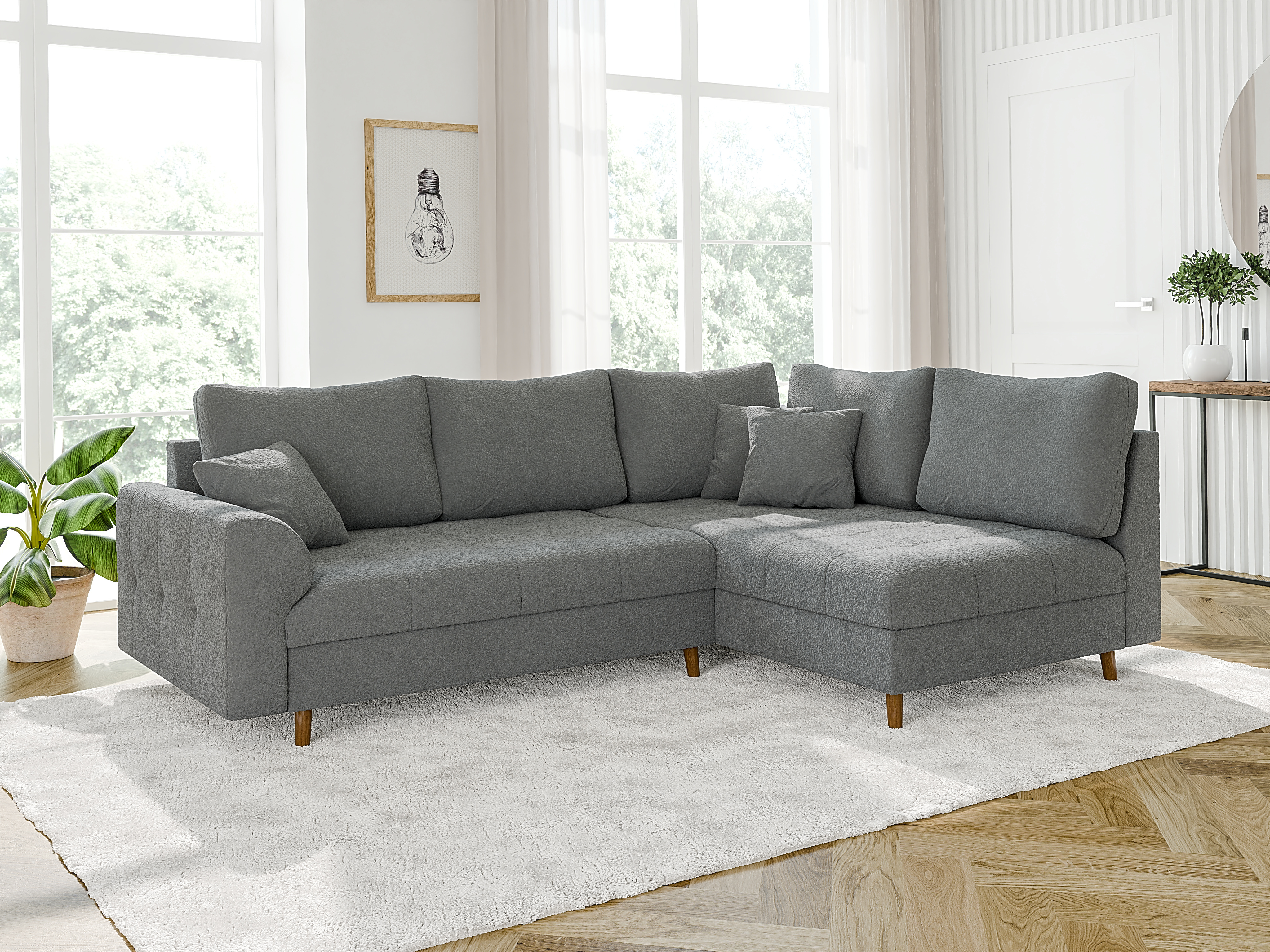 Hjørnesofa Elbmori 100 (Coral 75)