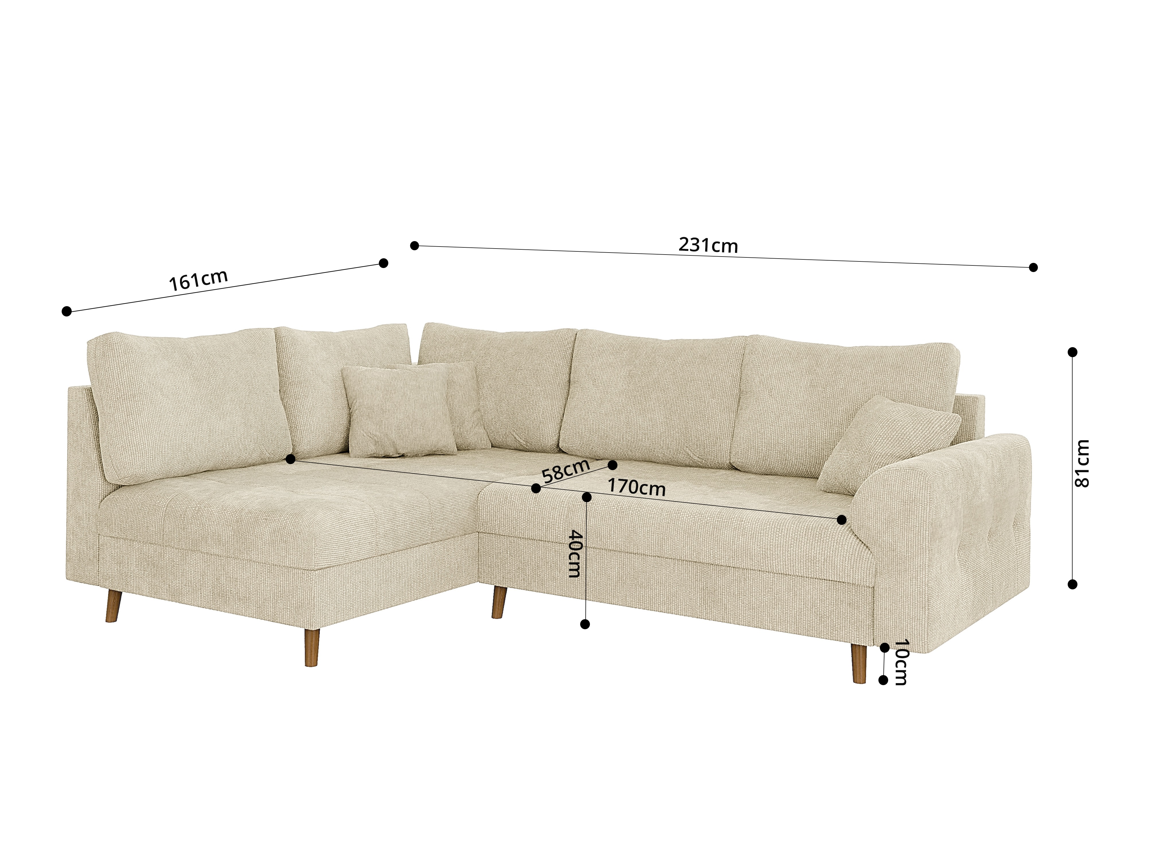 Hjørnesofa Elbmori 100 (Flow 05)