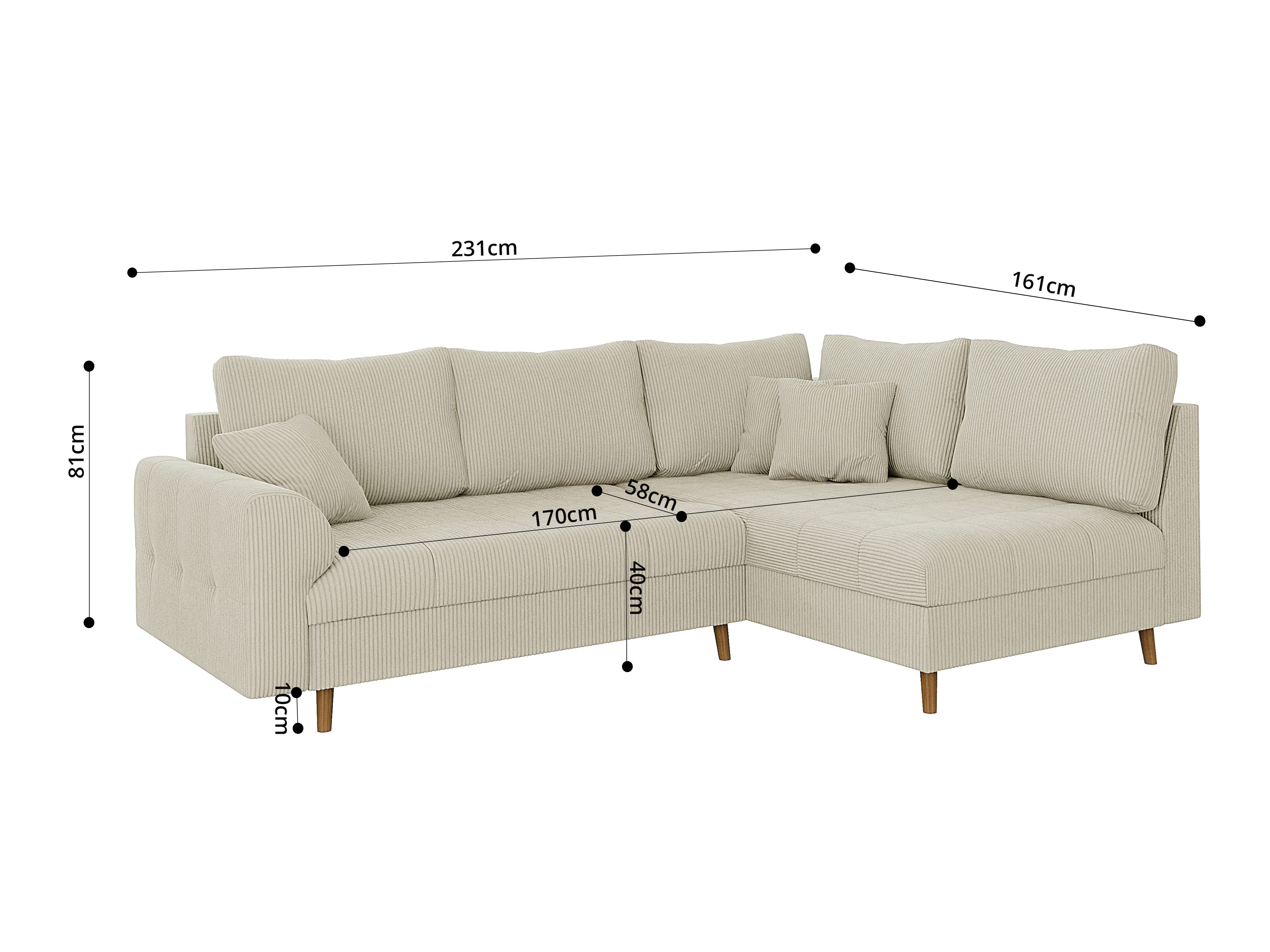 Hjørnesofa Elbmori 100 (Lincoln 03)