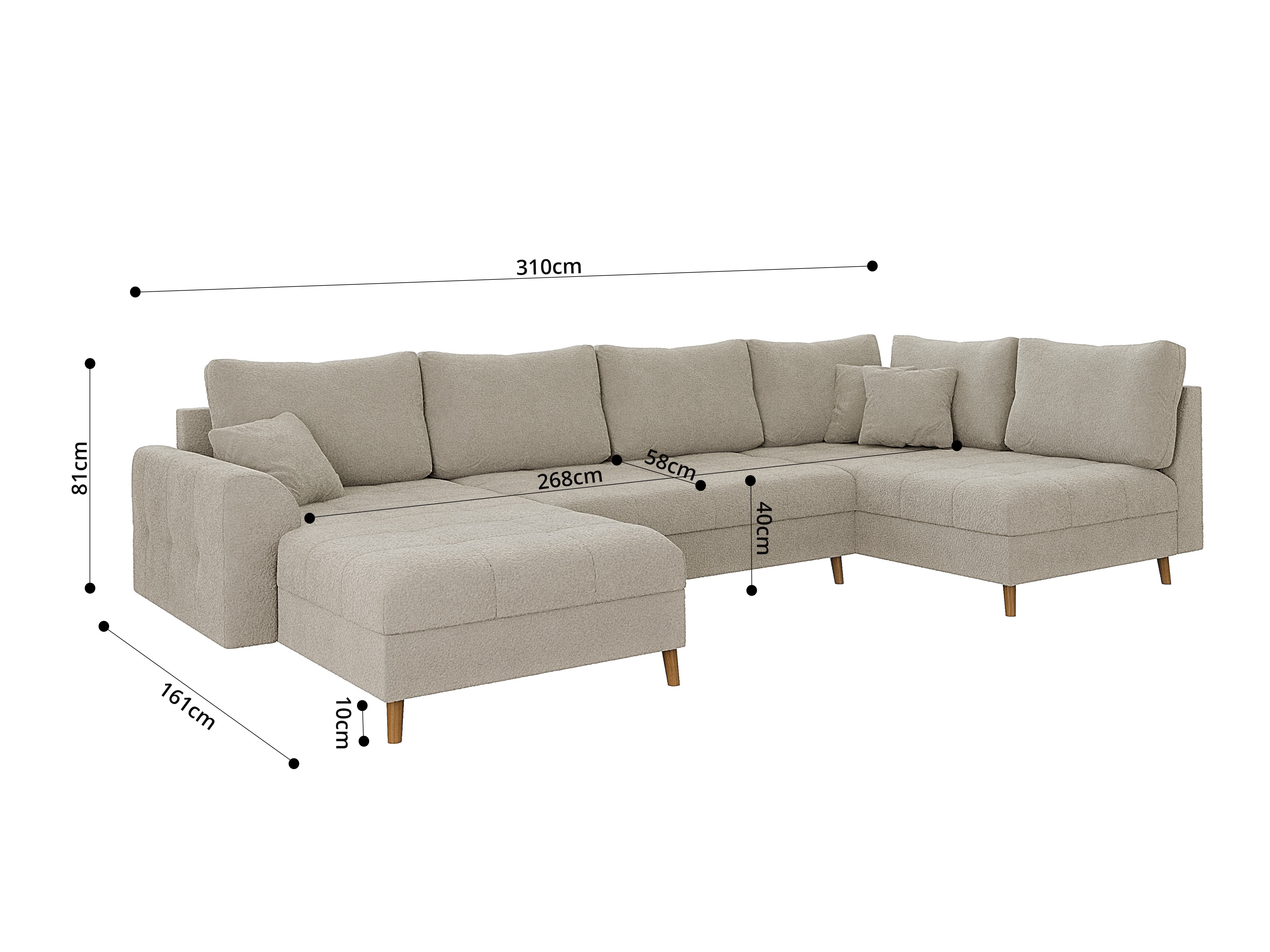 Hjørnesofa Elbmori 101 (Coral 65)