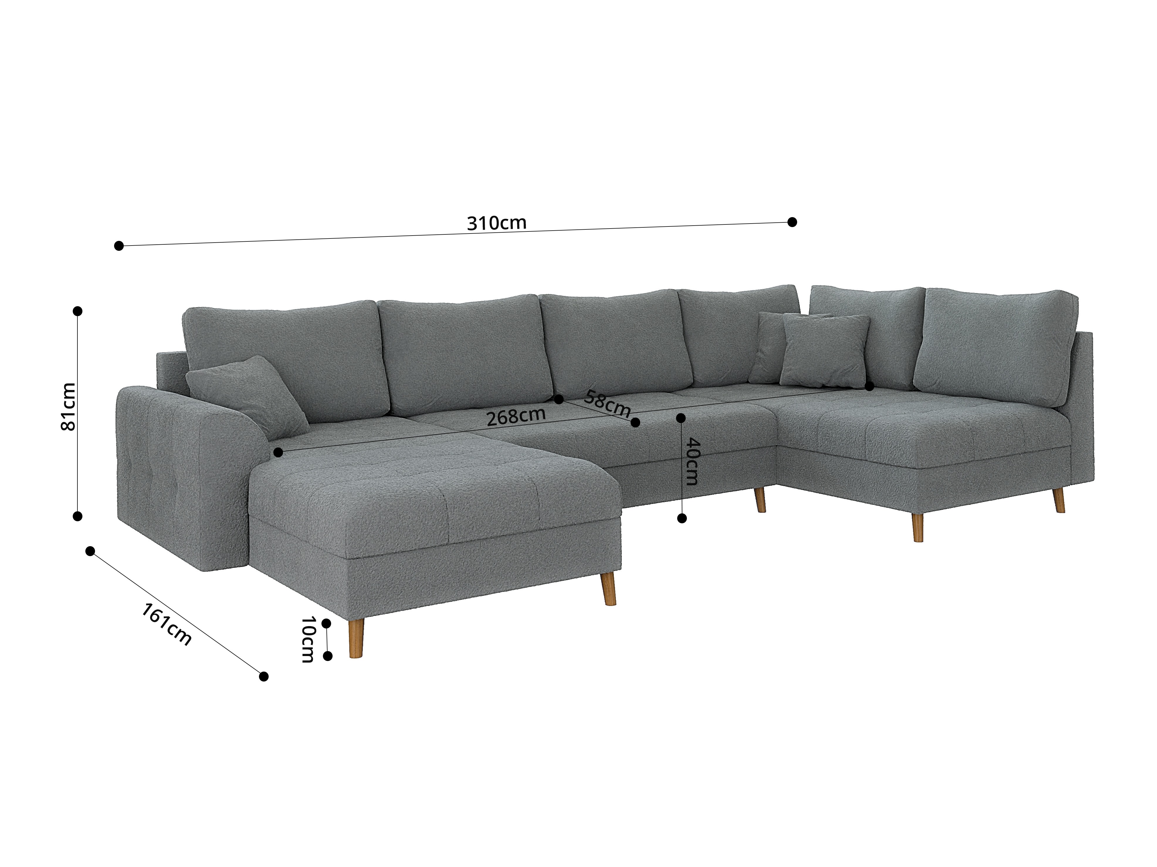 Hjørnesofa Elbmori 101 (Coral 75)