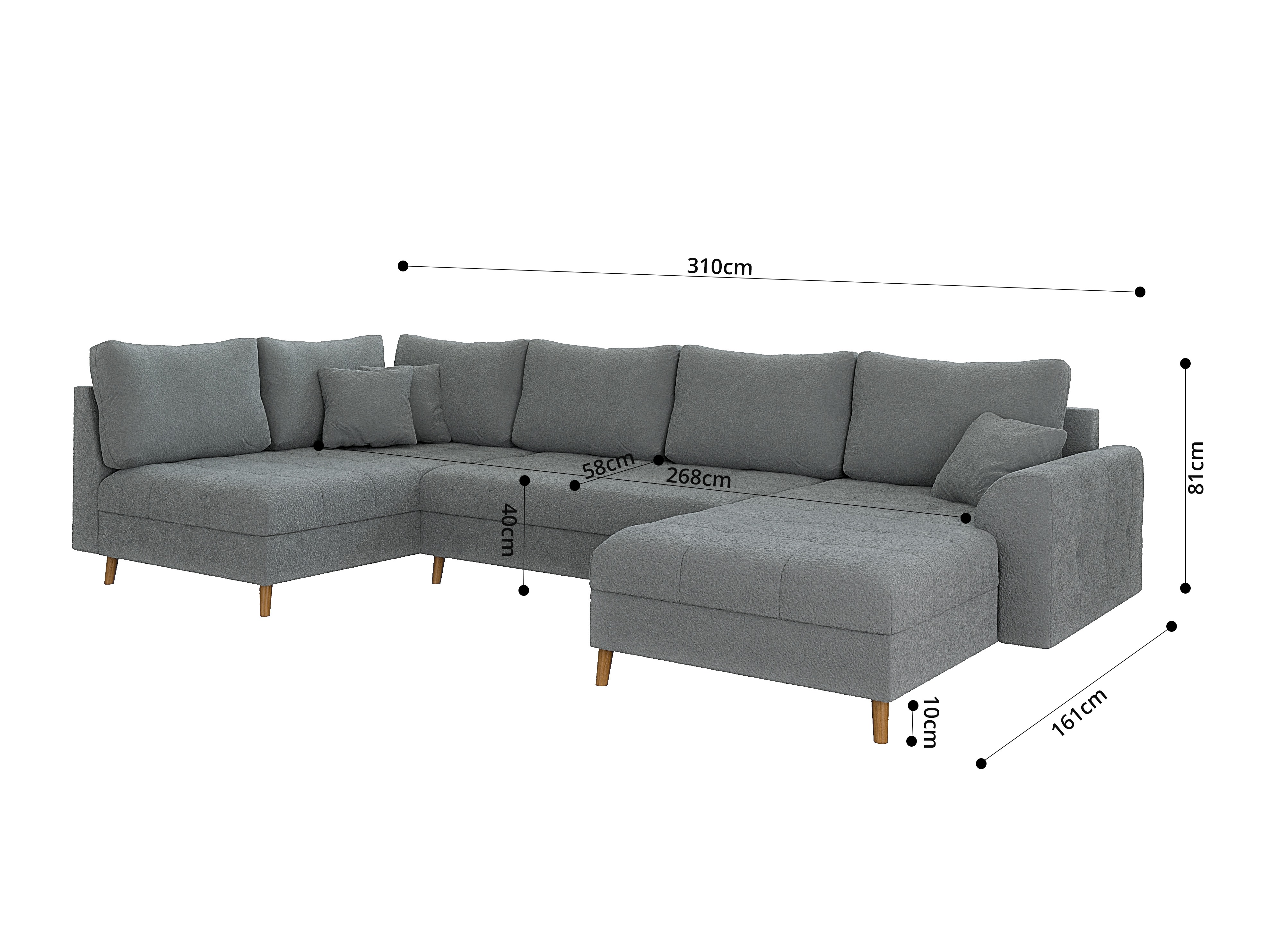 Hjørnesofa Elbmori 101 (Coral 75)
