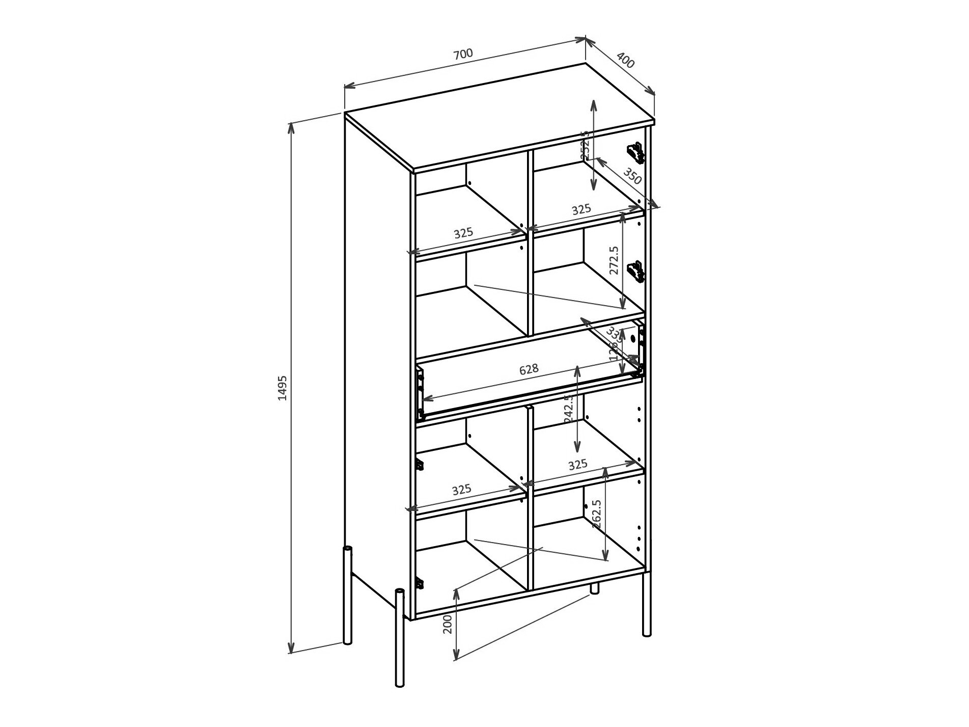 Reol Levtenu 120 (Egetræ)