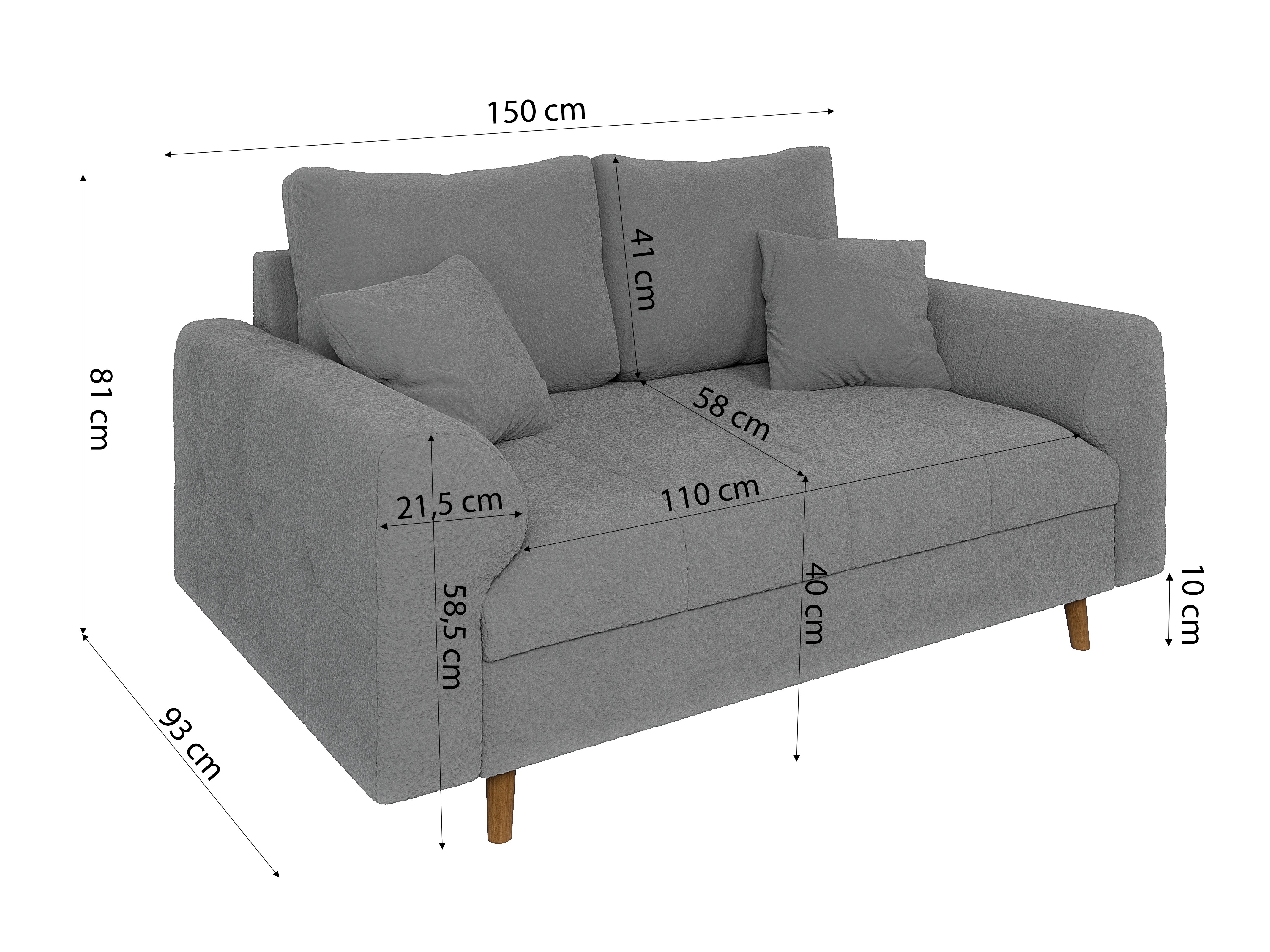 Sofa Elbmori 104 (Coral 75)