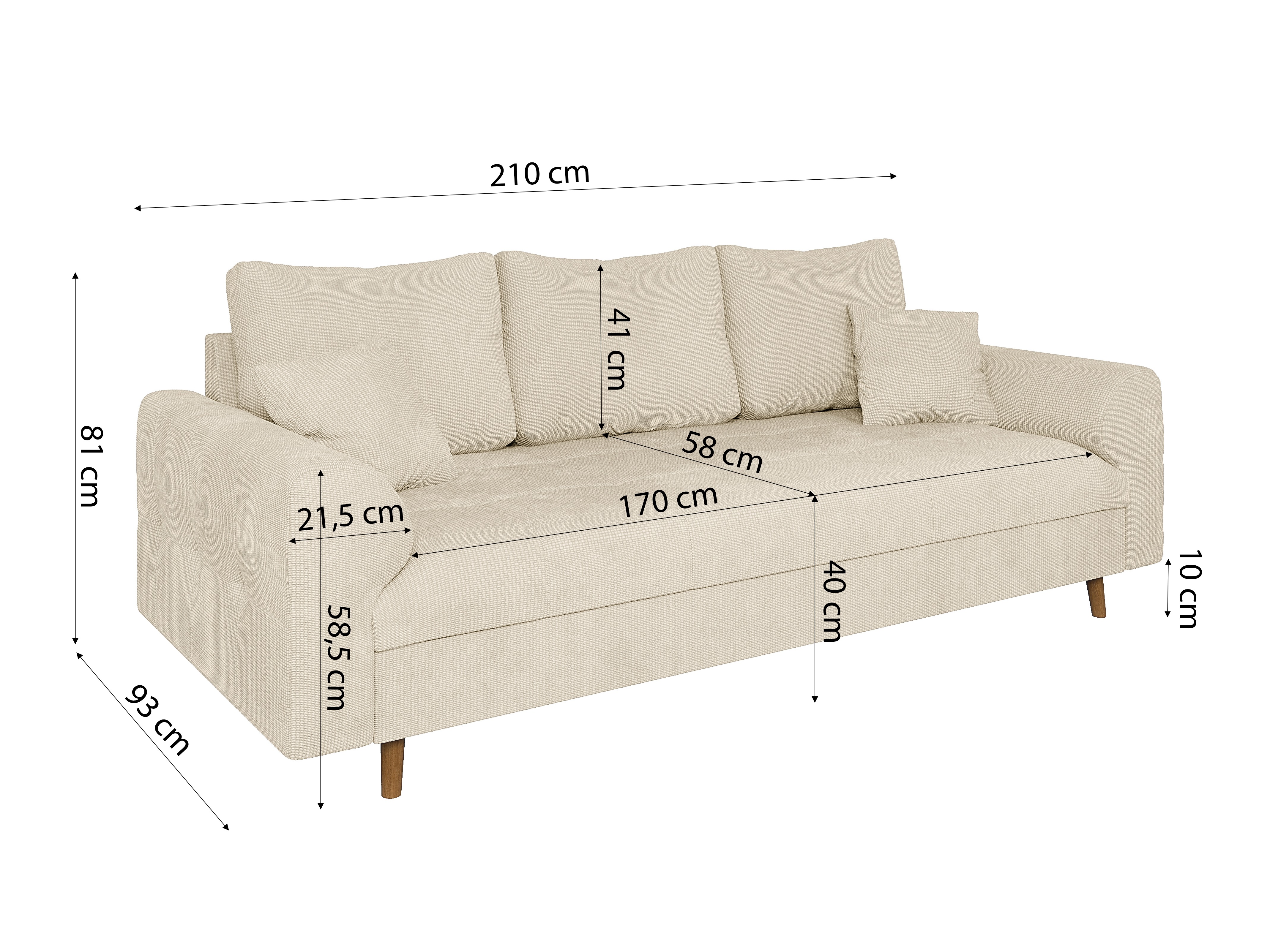 Sofa Elbmori 105 (Flow 05)