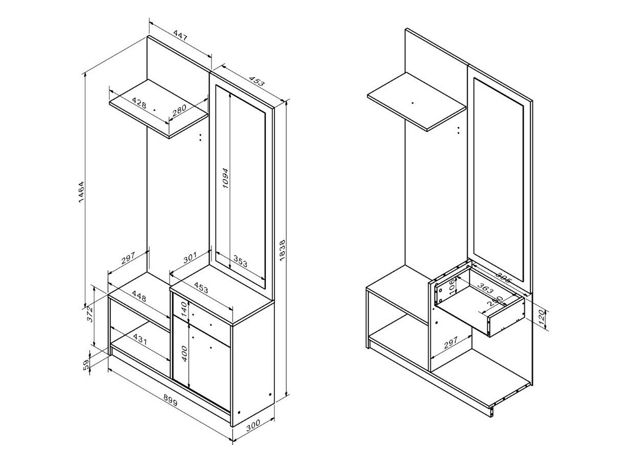 Entrésæt Houston 2084 (Artisan eg)