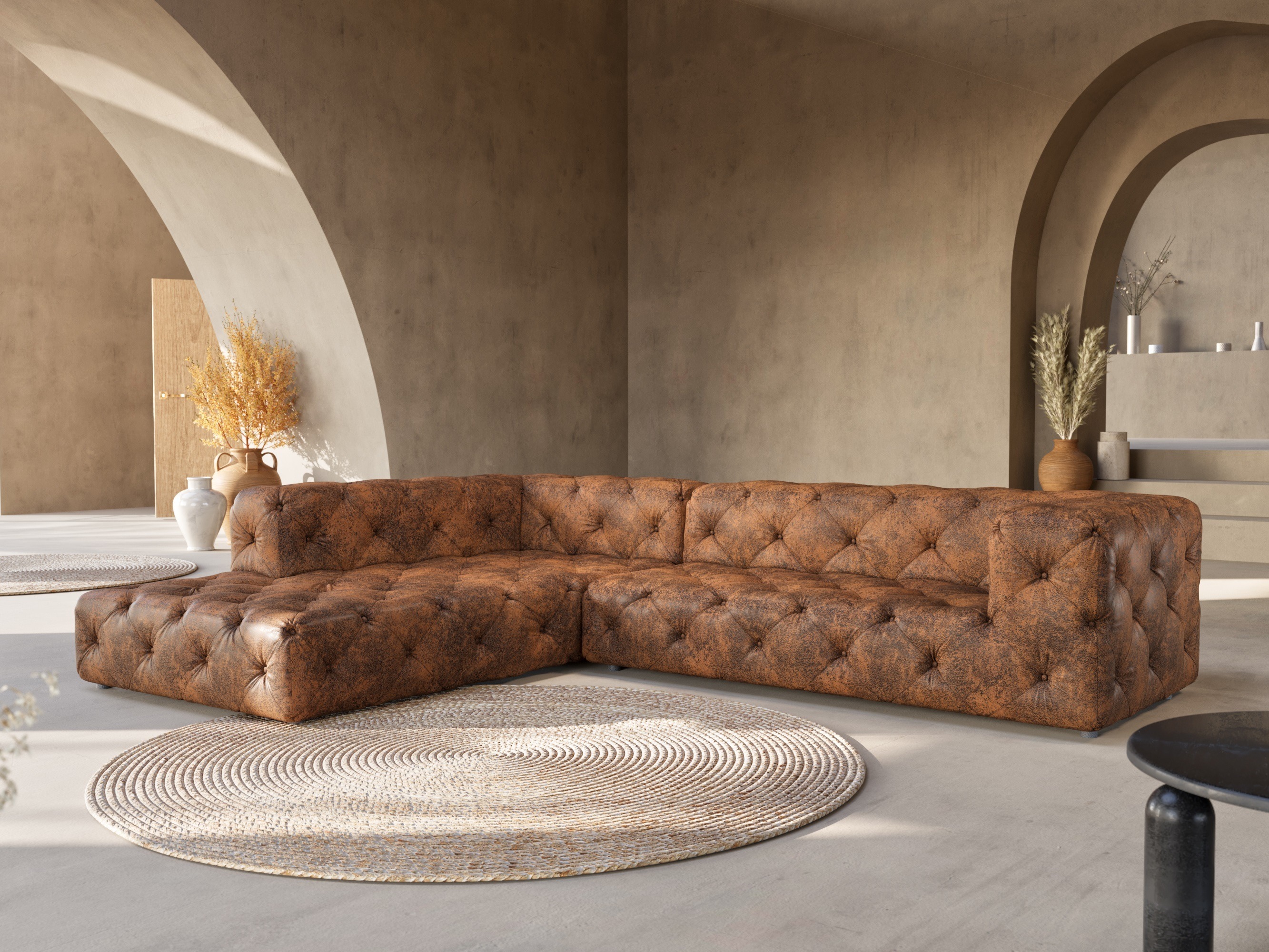 Hjørnesofa Tenvira 100 (Gobi 03)