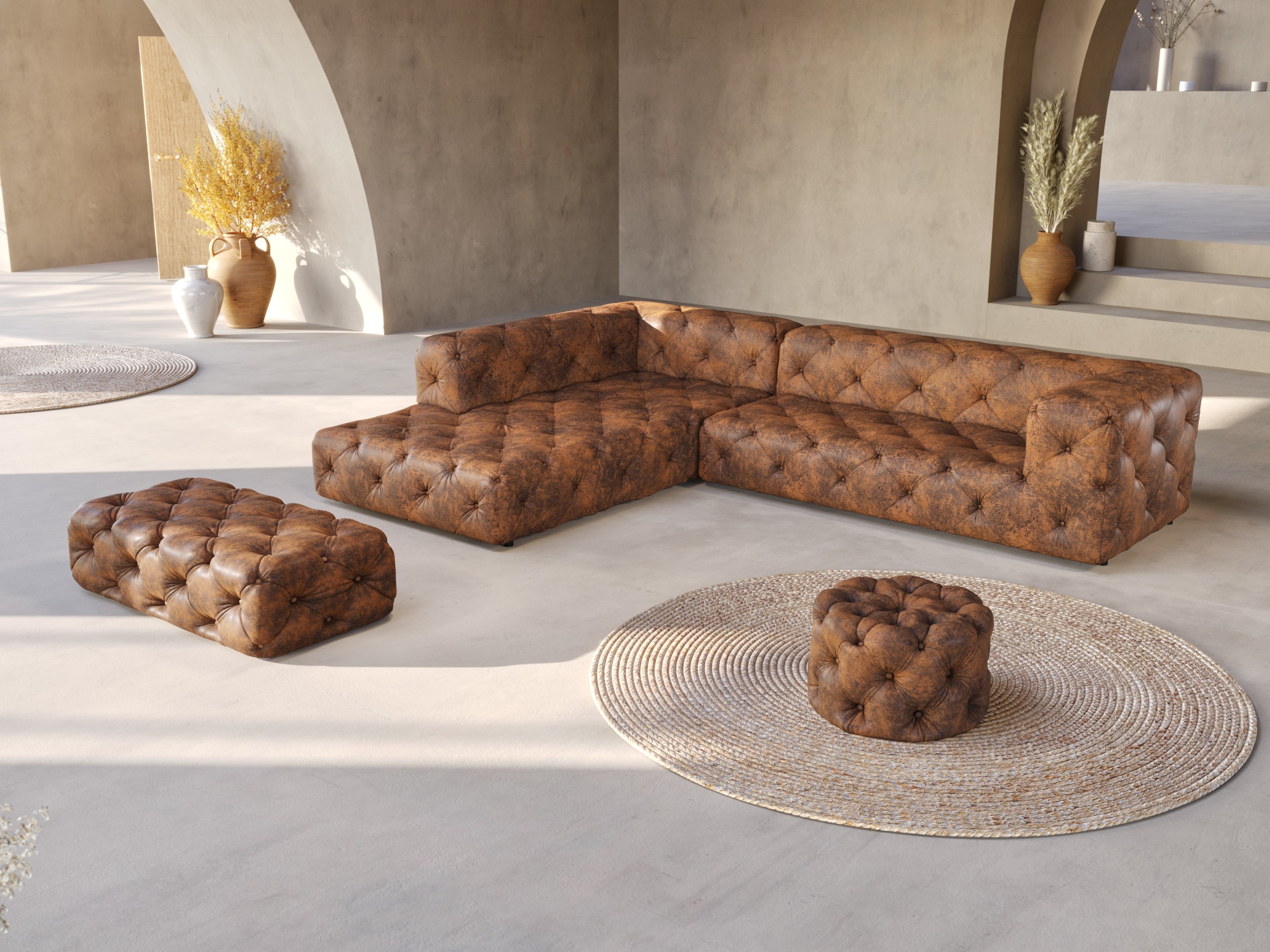 Hjørnesofa Tenvira 100 (Gobi 03)