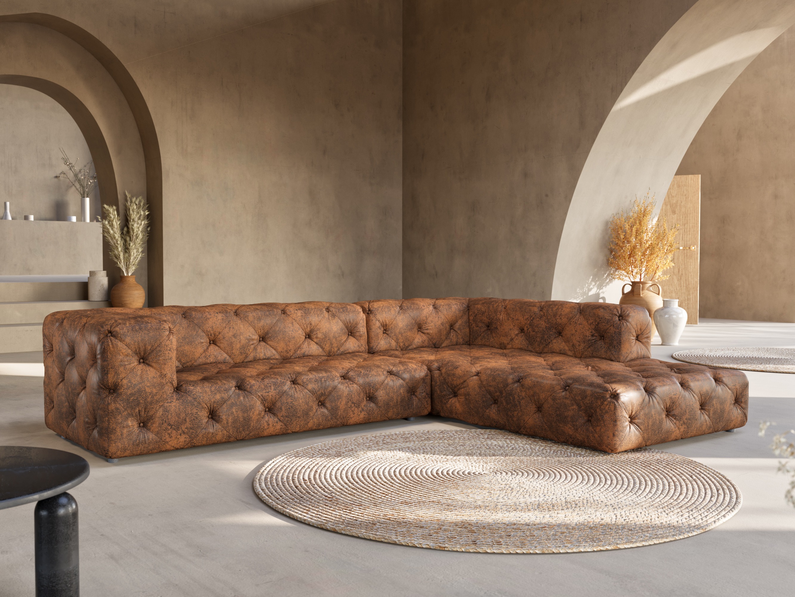 Hjørnesofa Tenvira 100 (Gobi 03)