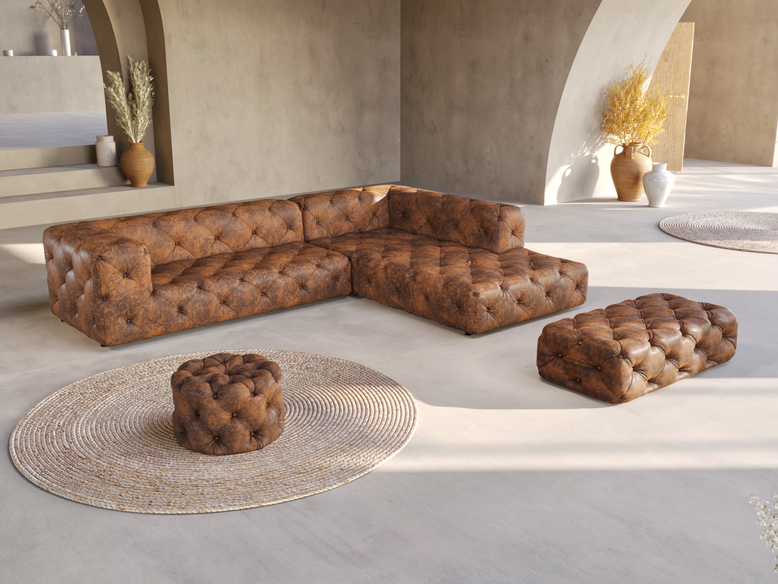 Hjørnesofa Tenvira 100 (Gobi 03)