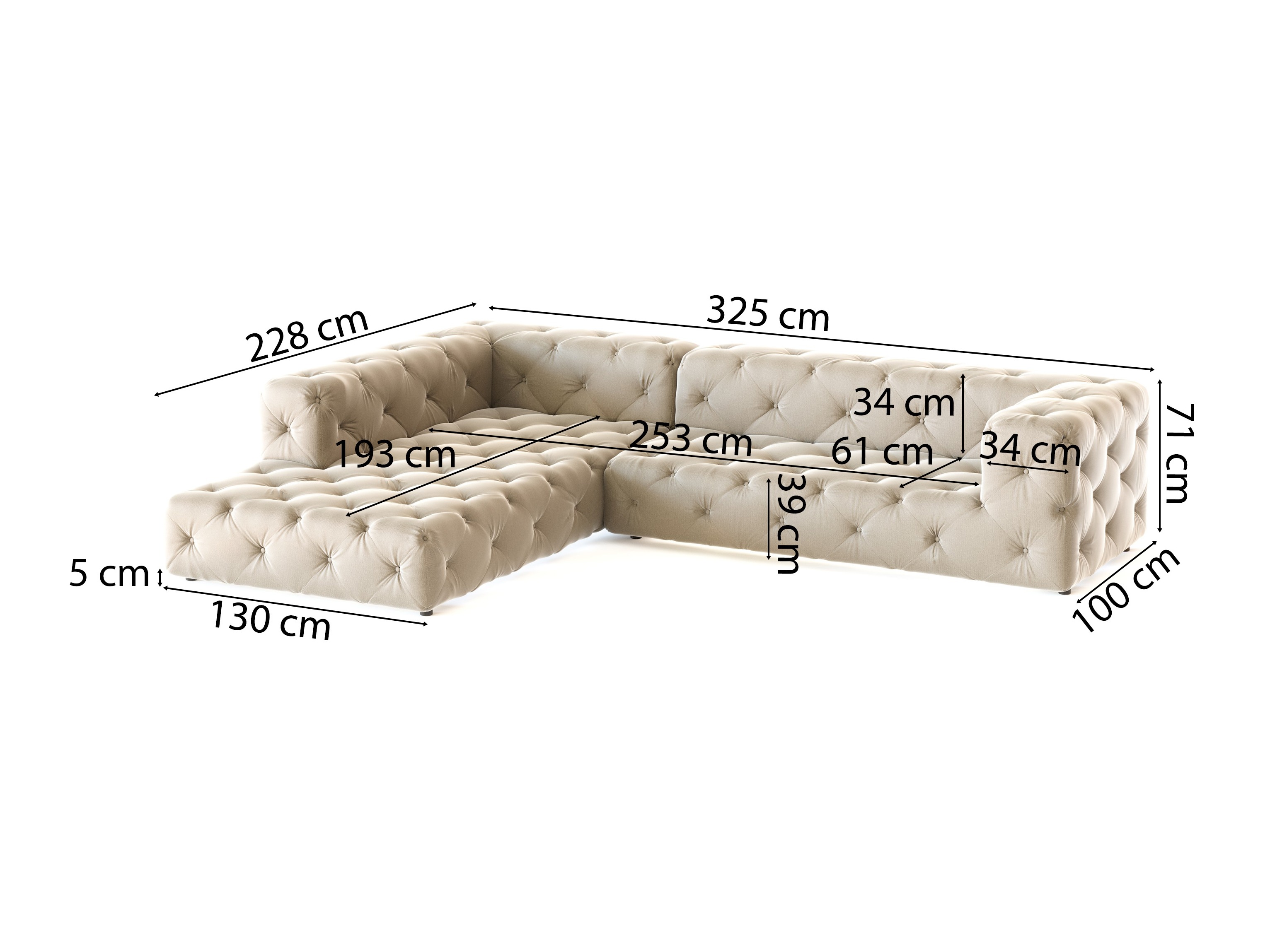 Hjørnesofa Tenvira 100 (Riviera 21)