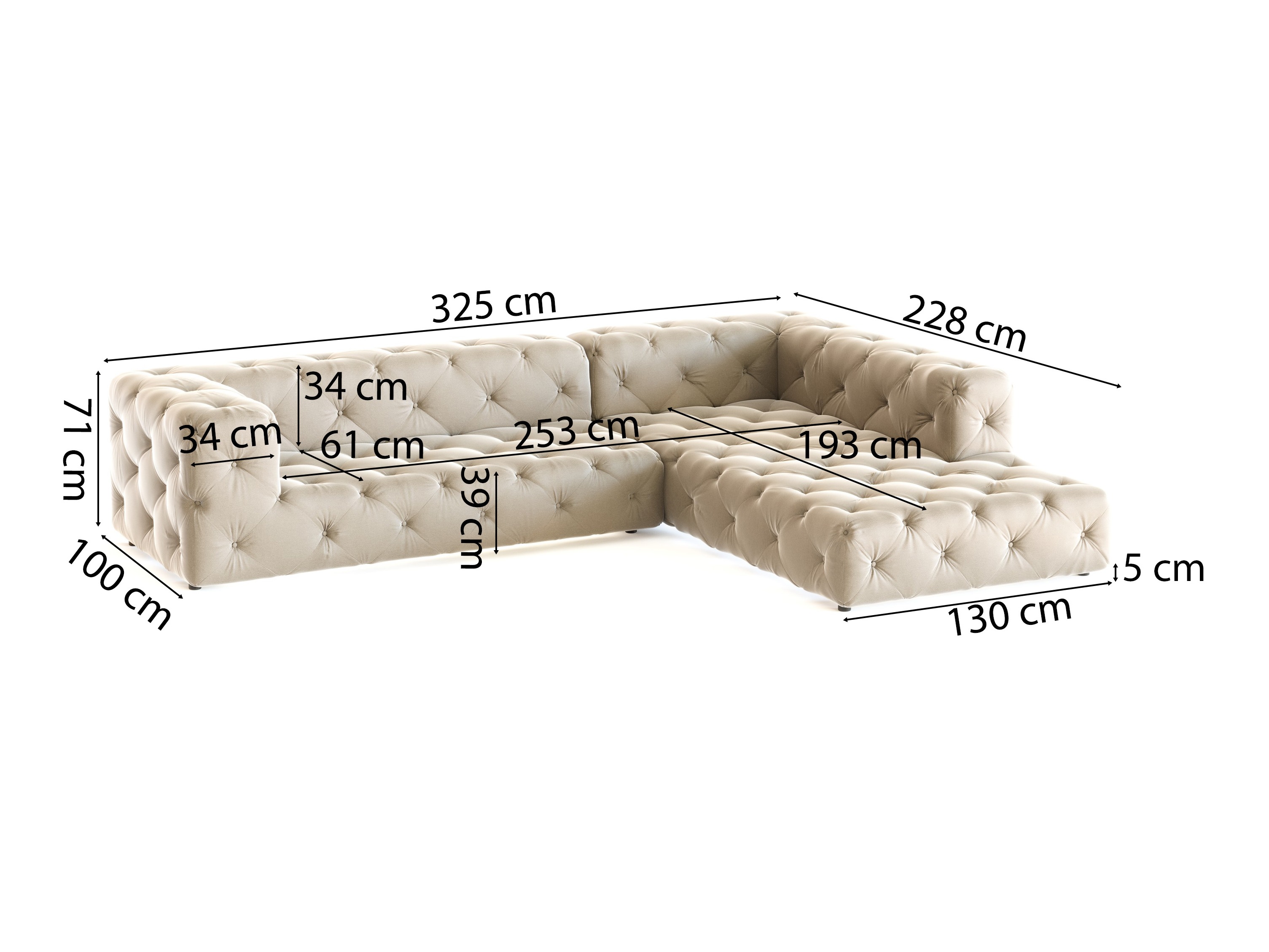 Hjørnesofa Tenvira 100 (Riviera 21)