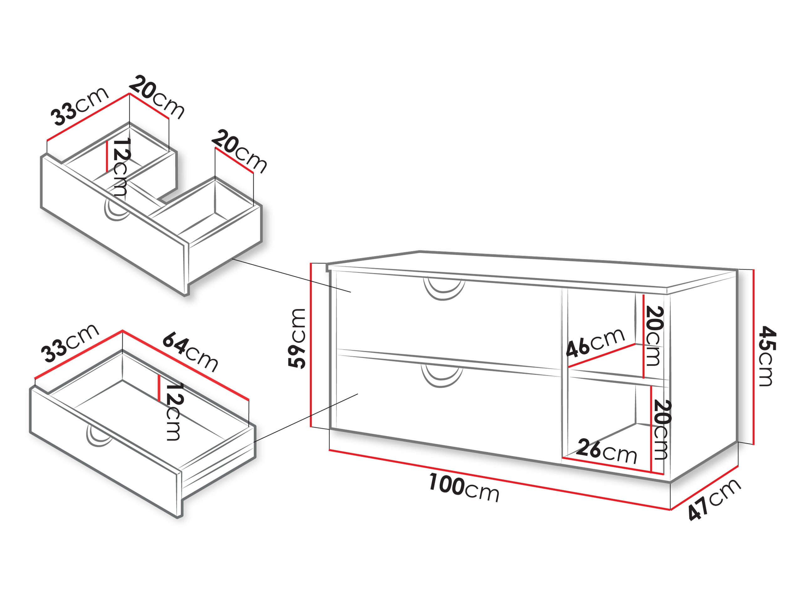 Vægbadeværelsesskab til håndvask Providence 193 (Sort)