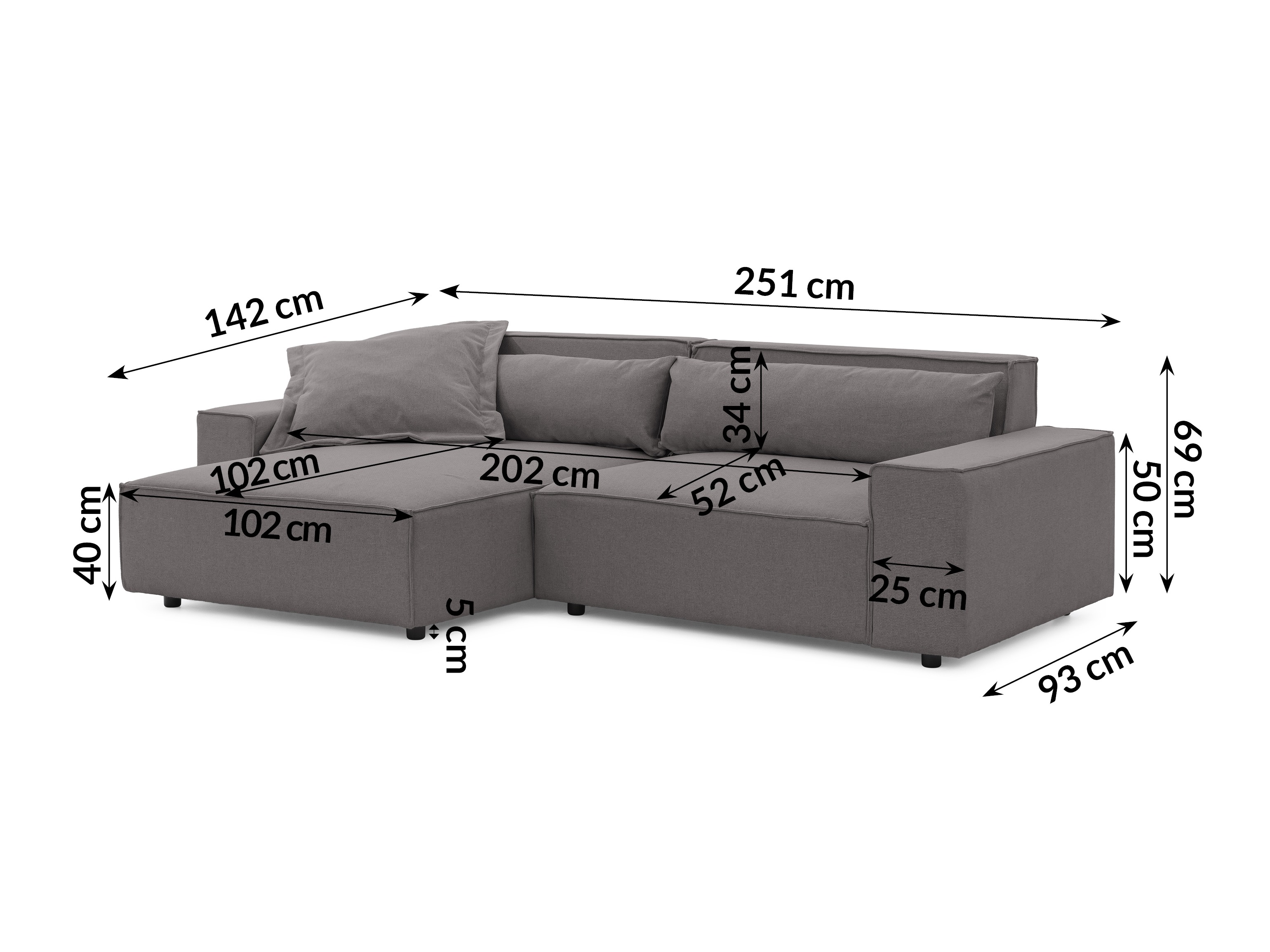 Hjørnesofa Rocklin 113 (Barrel 90)