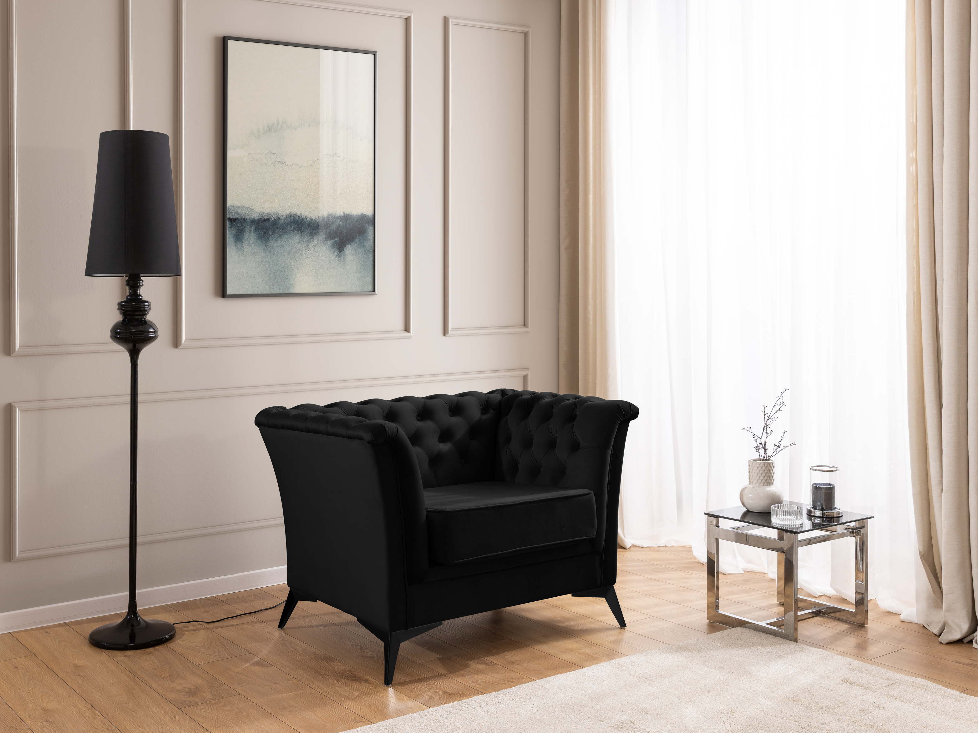 Chesterfield lænestol Rocklin 118 (Riviera 100)
