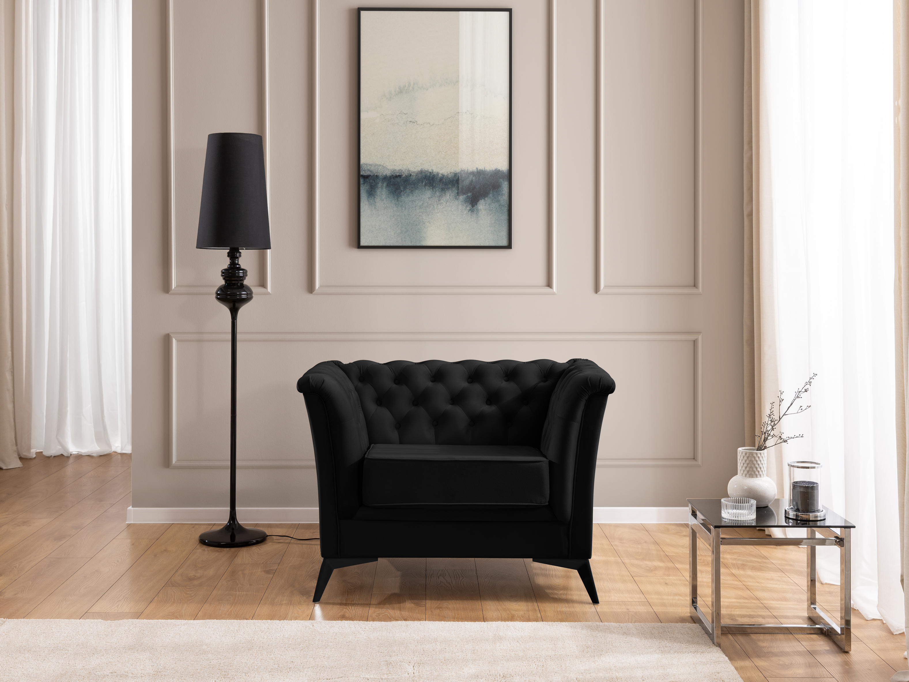 Chesterfield lænestol Rocklin 118 (Riviera 100)