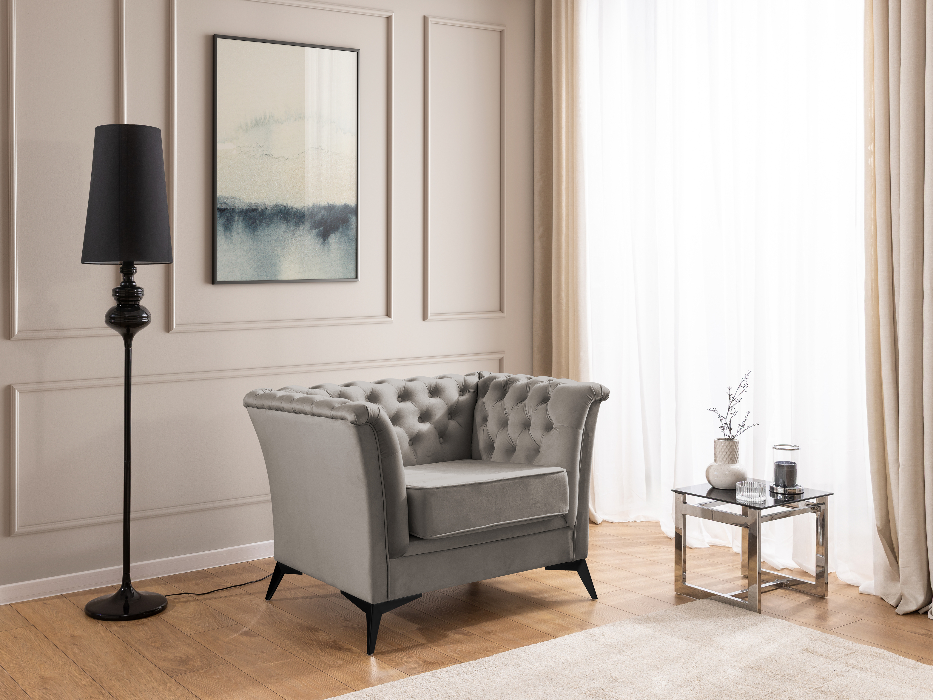 Chesterfield lænestol Rocklin 118 (Riviera 91)