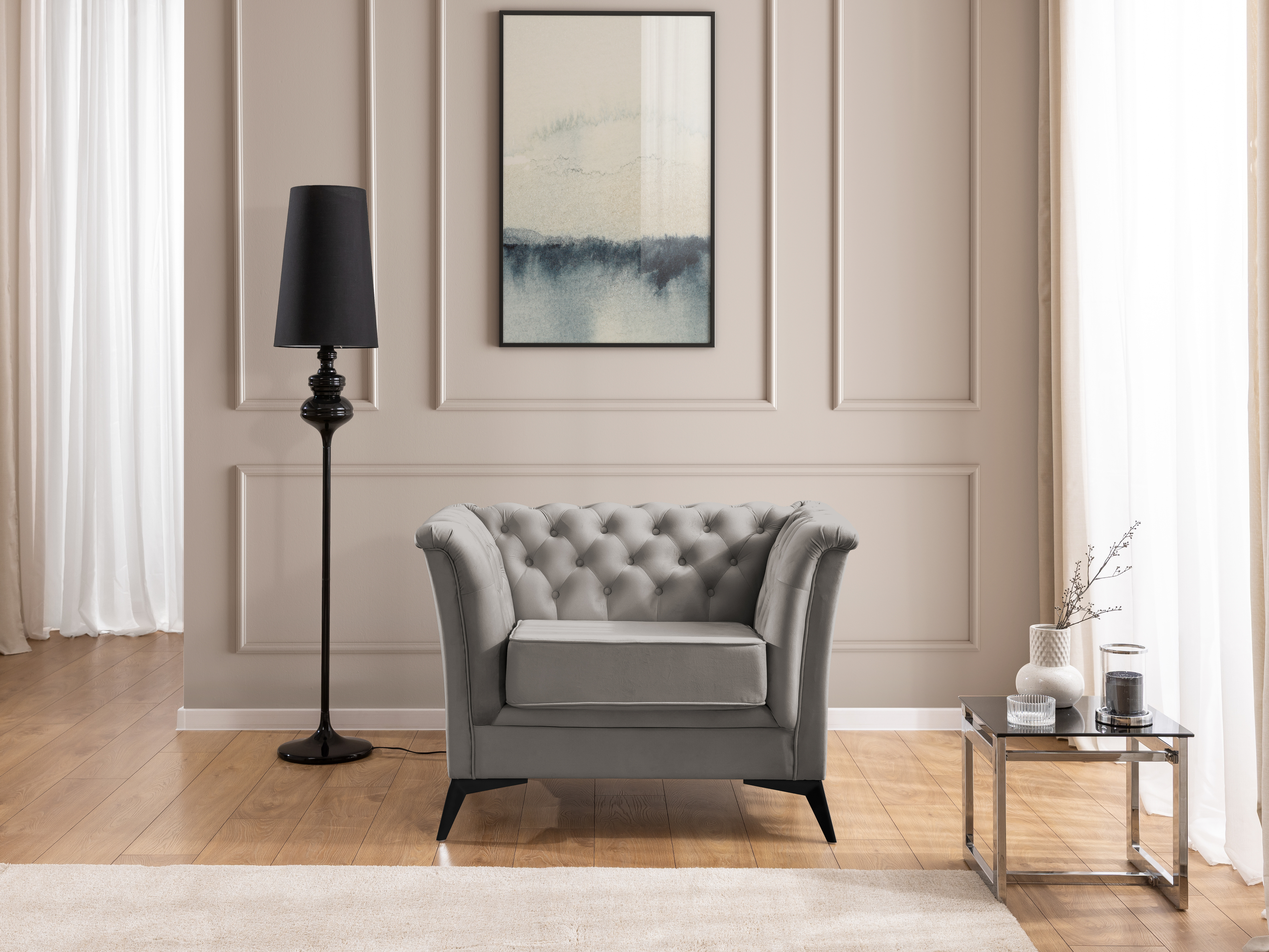 Chesterfield lænestol Rocklin 118 (Riviera 91)