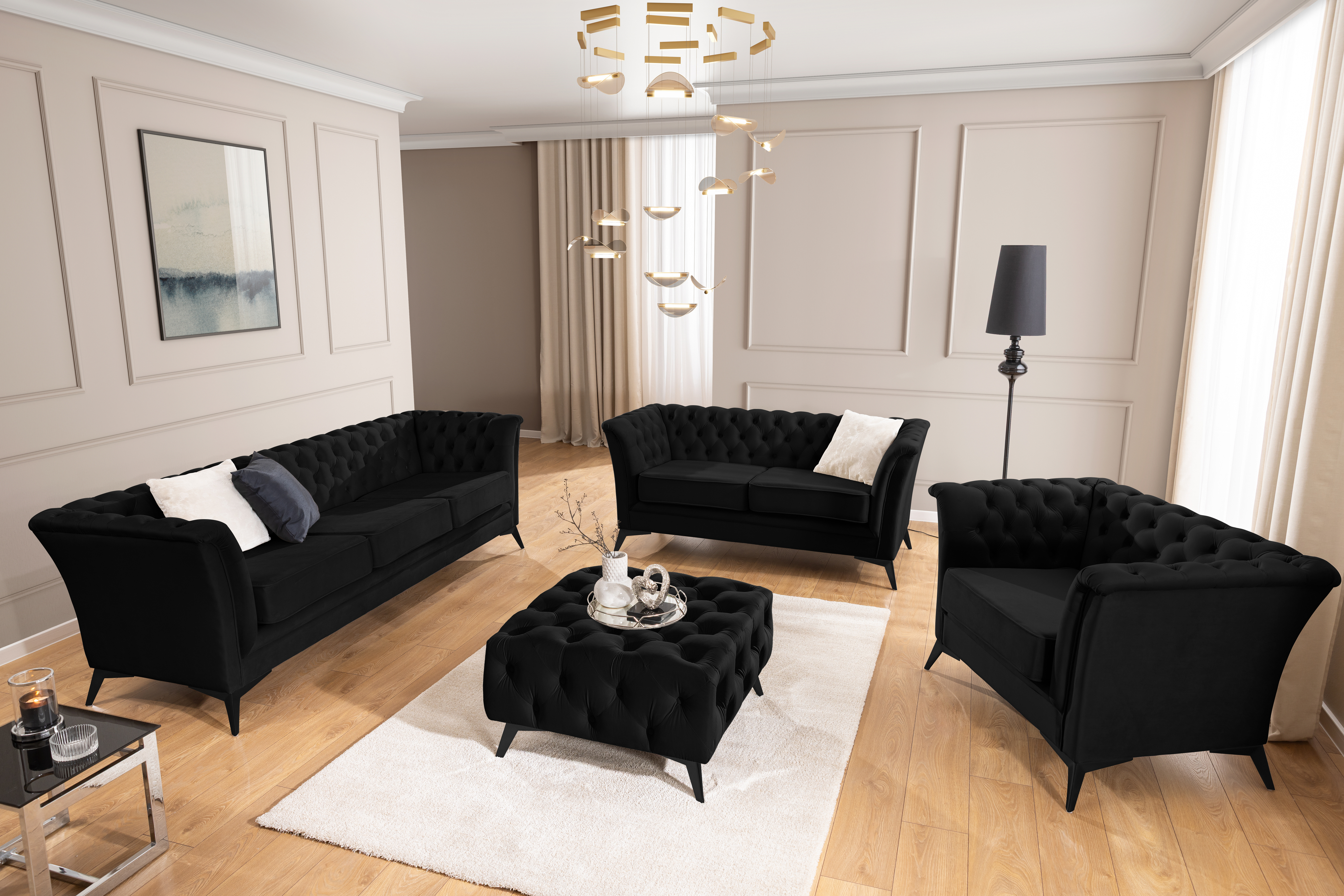 Chesterfield sofa Rocklin 119 (Riviera 100)
