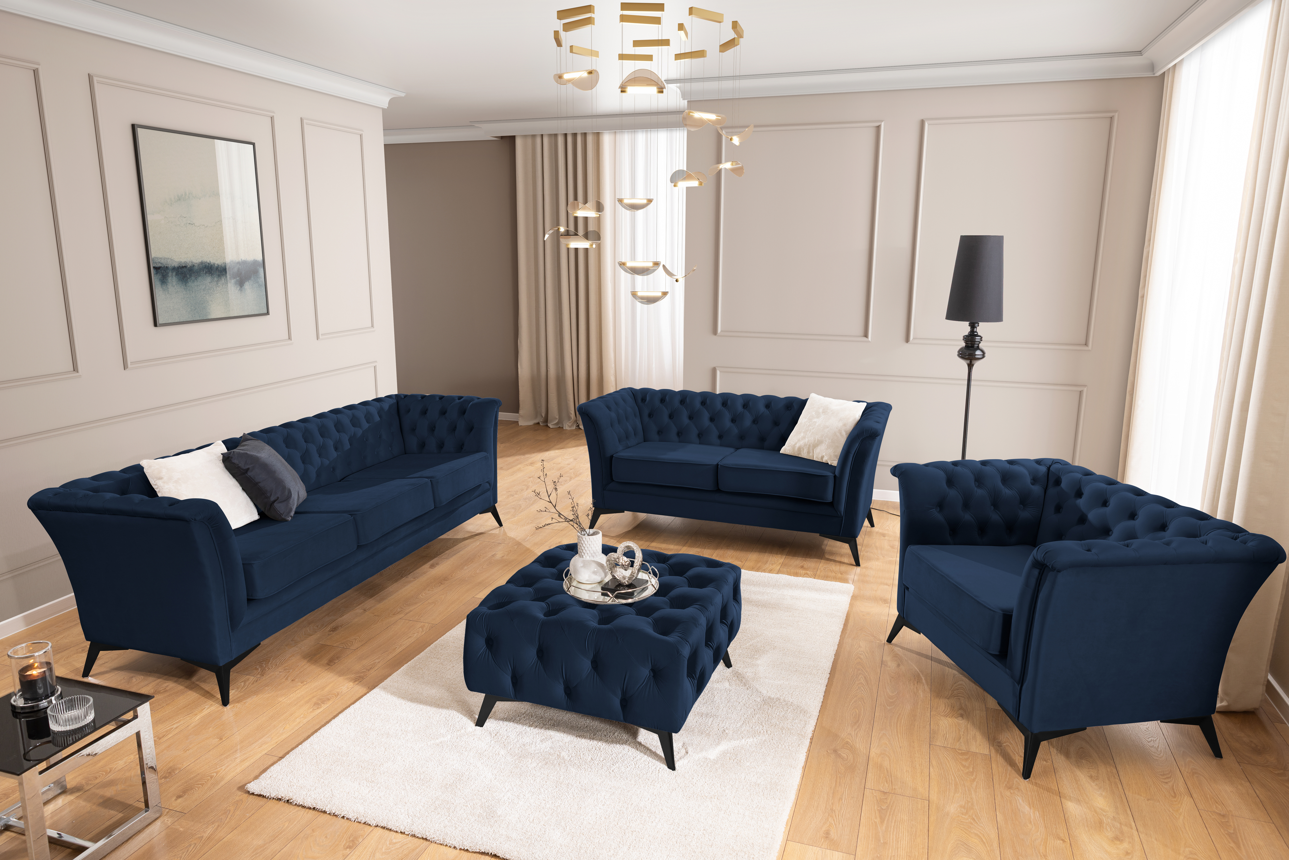 Chesterfield sofa Rocklin 120 (Riviera 81)