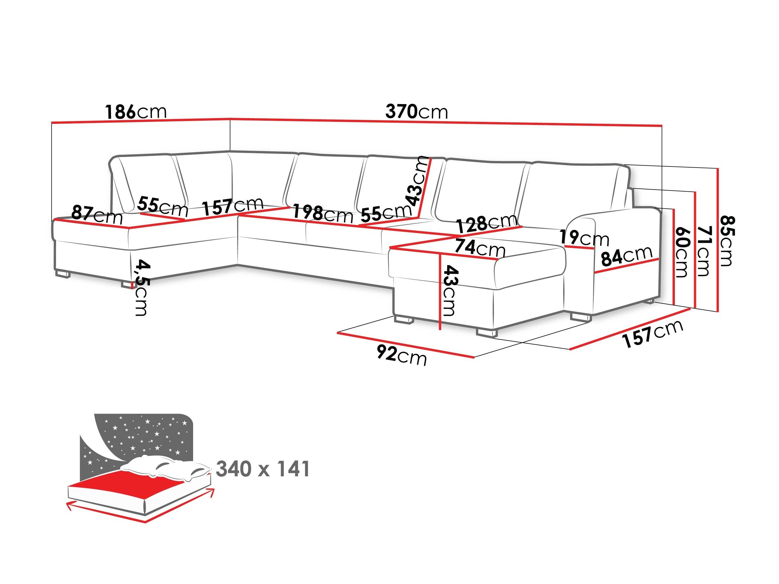 Hjørnesofa Comfivo 262 (Maya 03)