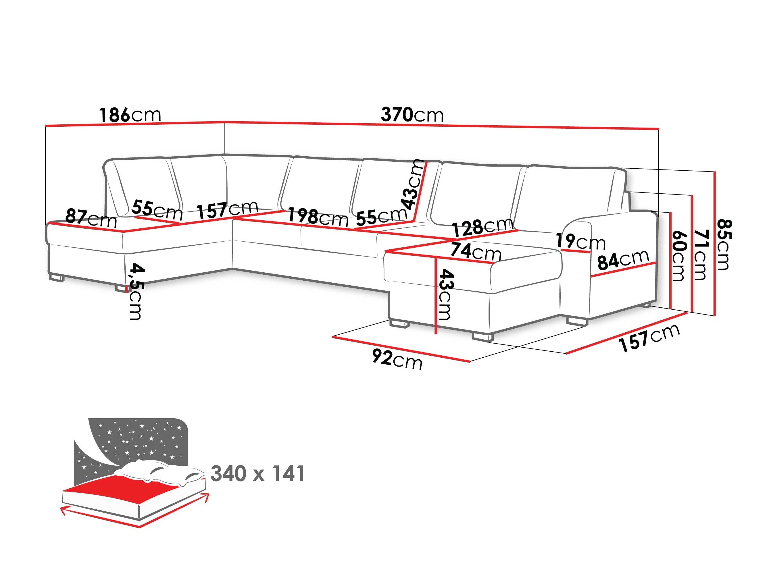 Hjørnesofa Comfivo 262 (Piaingen 28)