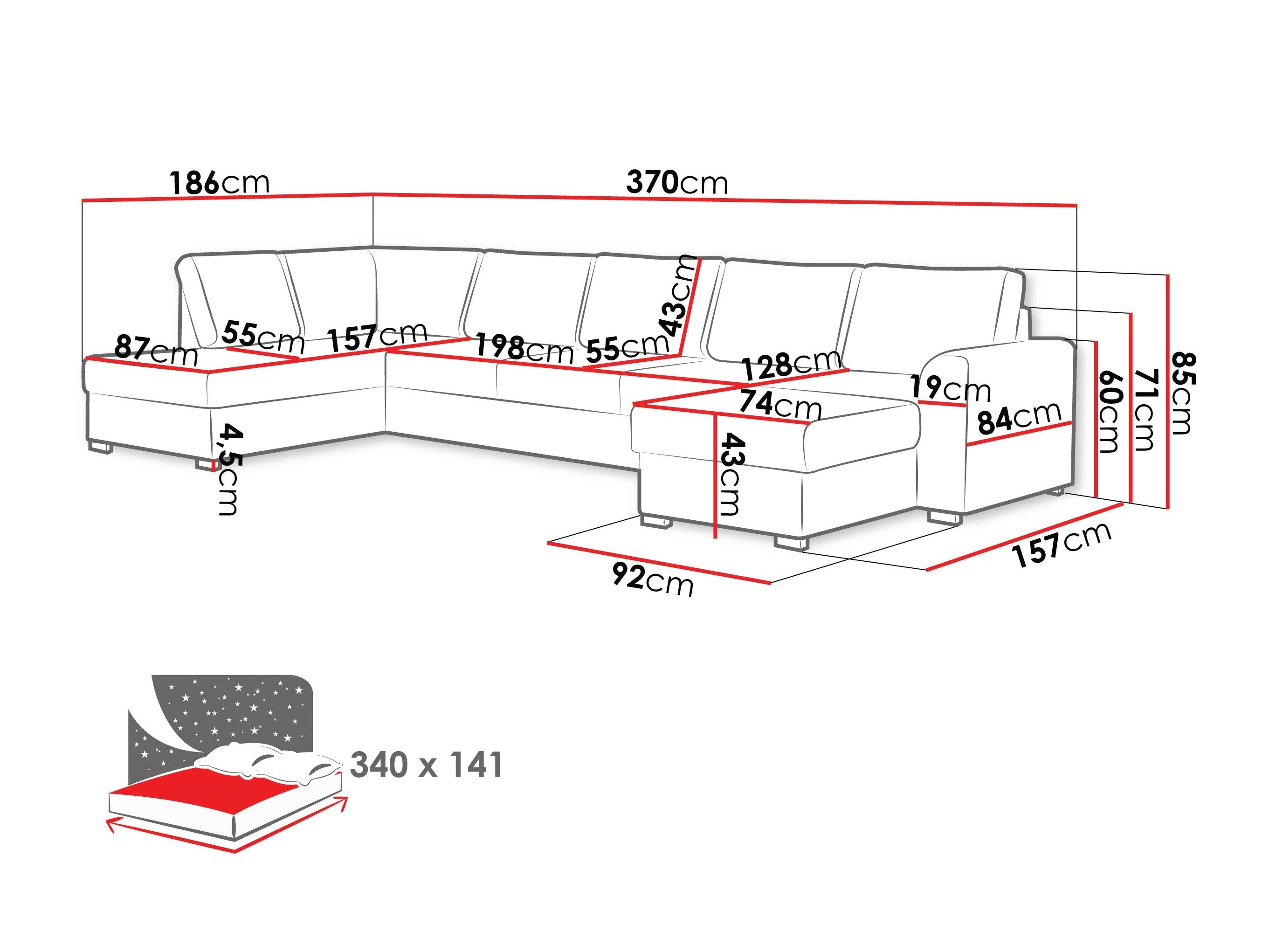 Hjørnesofa Comfivo 262 (Piaingen 28)