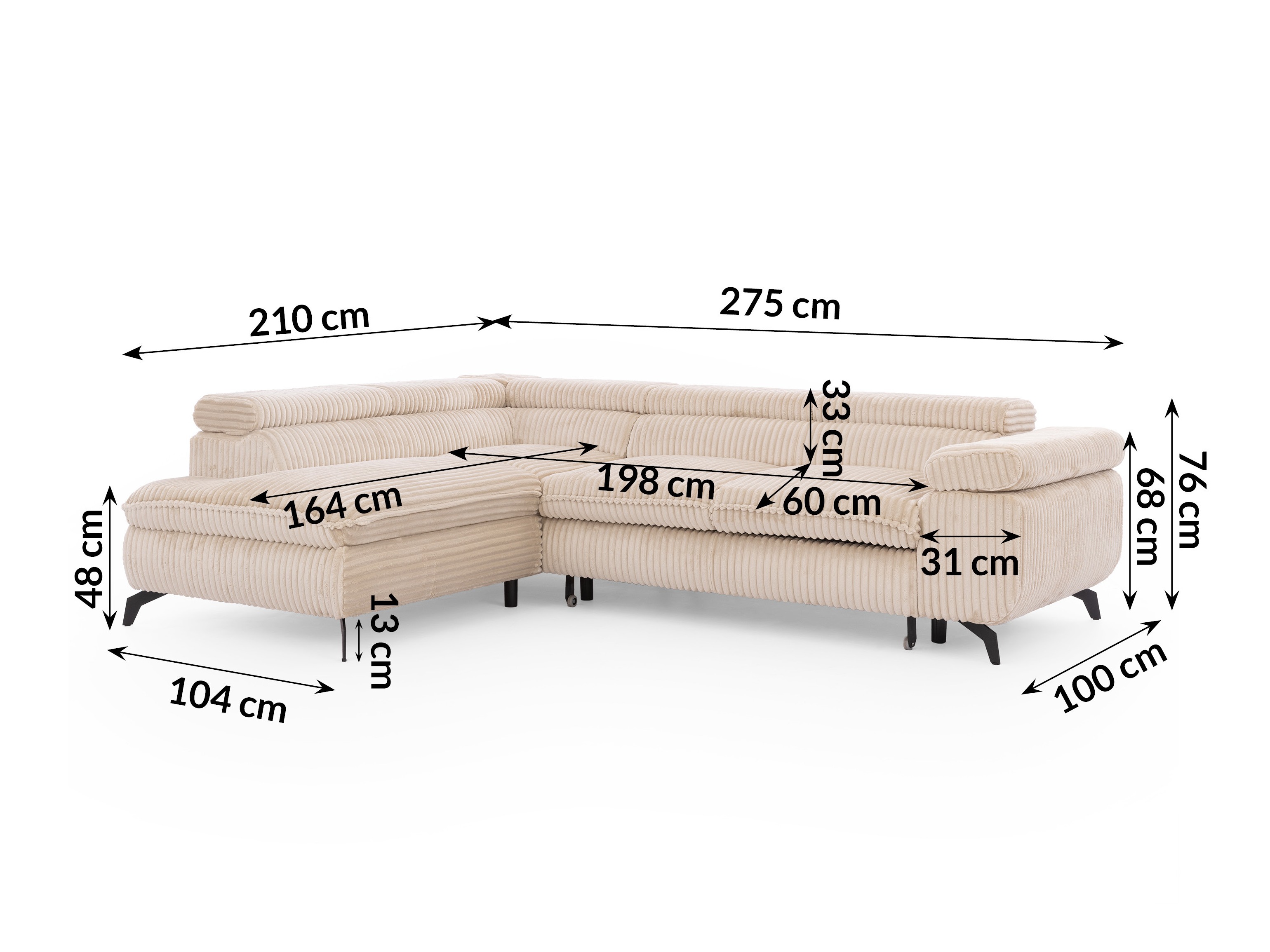 Hjørnesofa Rocklin 122 (Tilia 03)