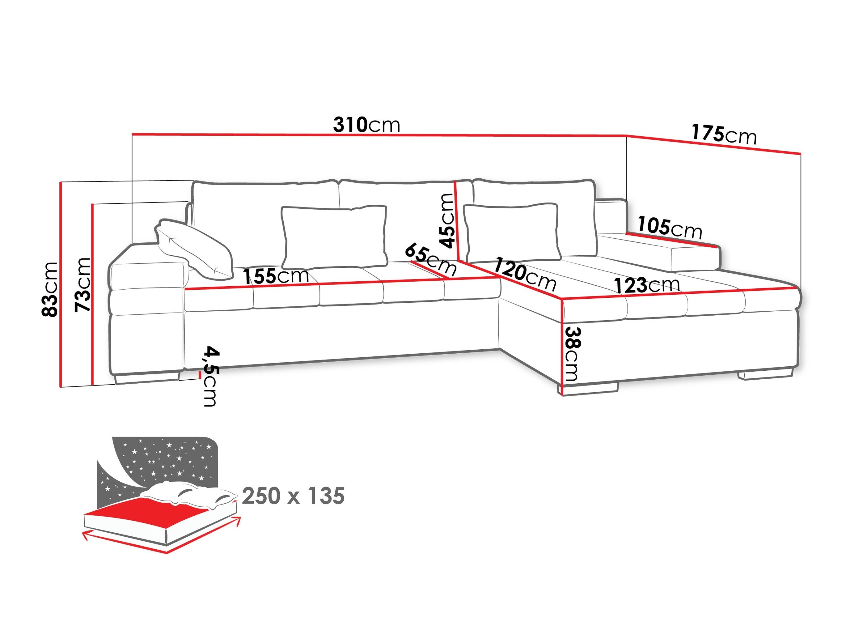 Hjørnesofa Comfivo 169 (Corbett 78)