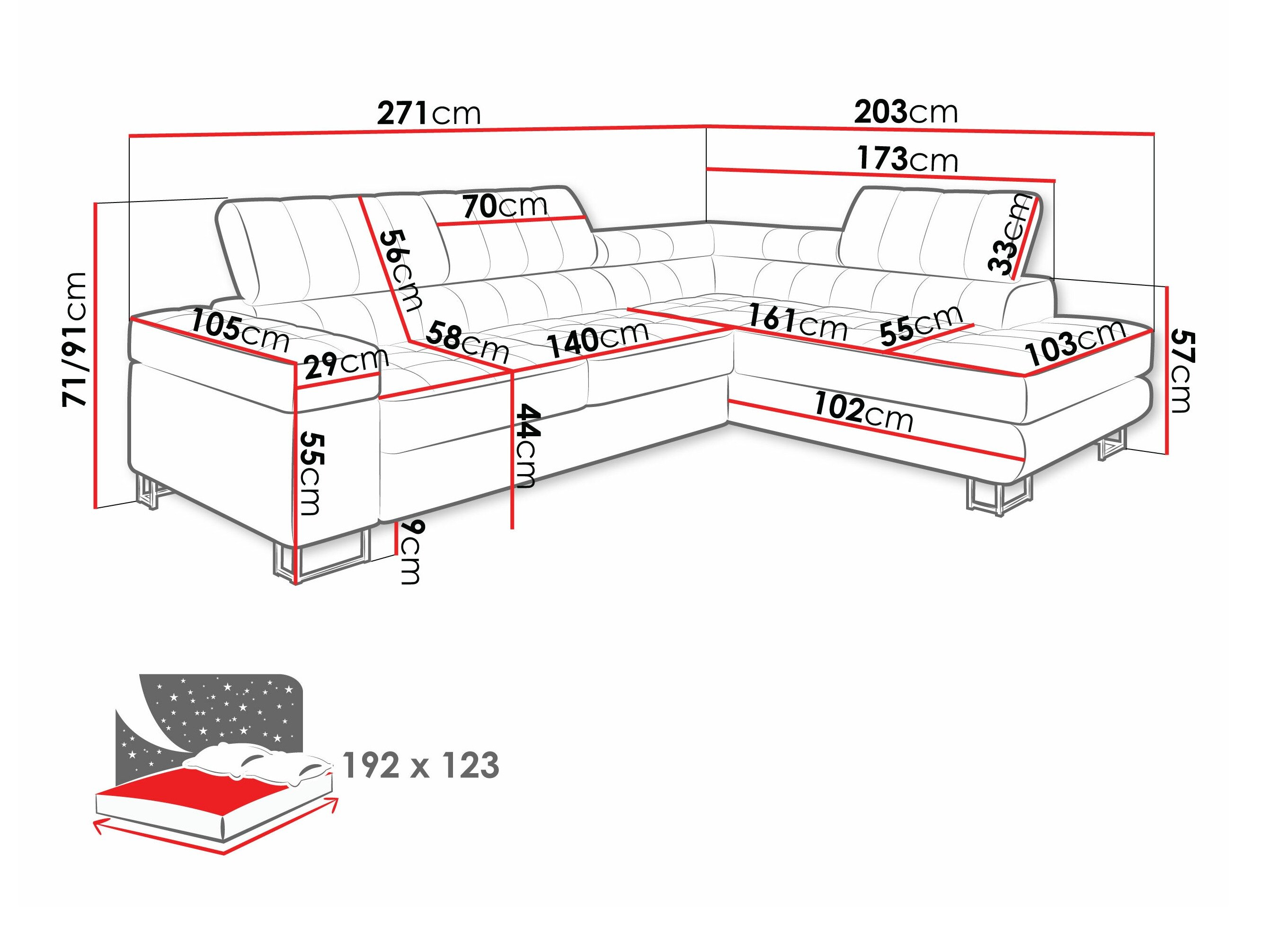 Hjørnesofa Comfivo 247 (Otusso 14)