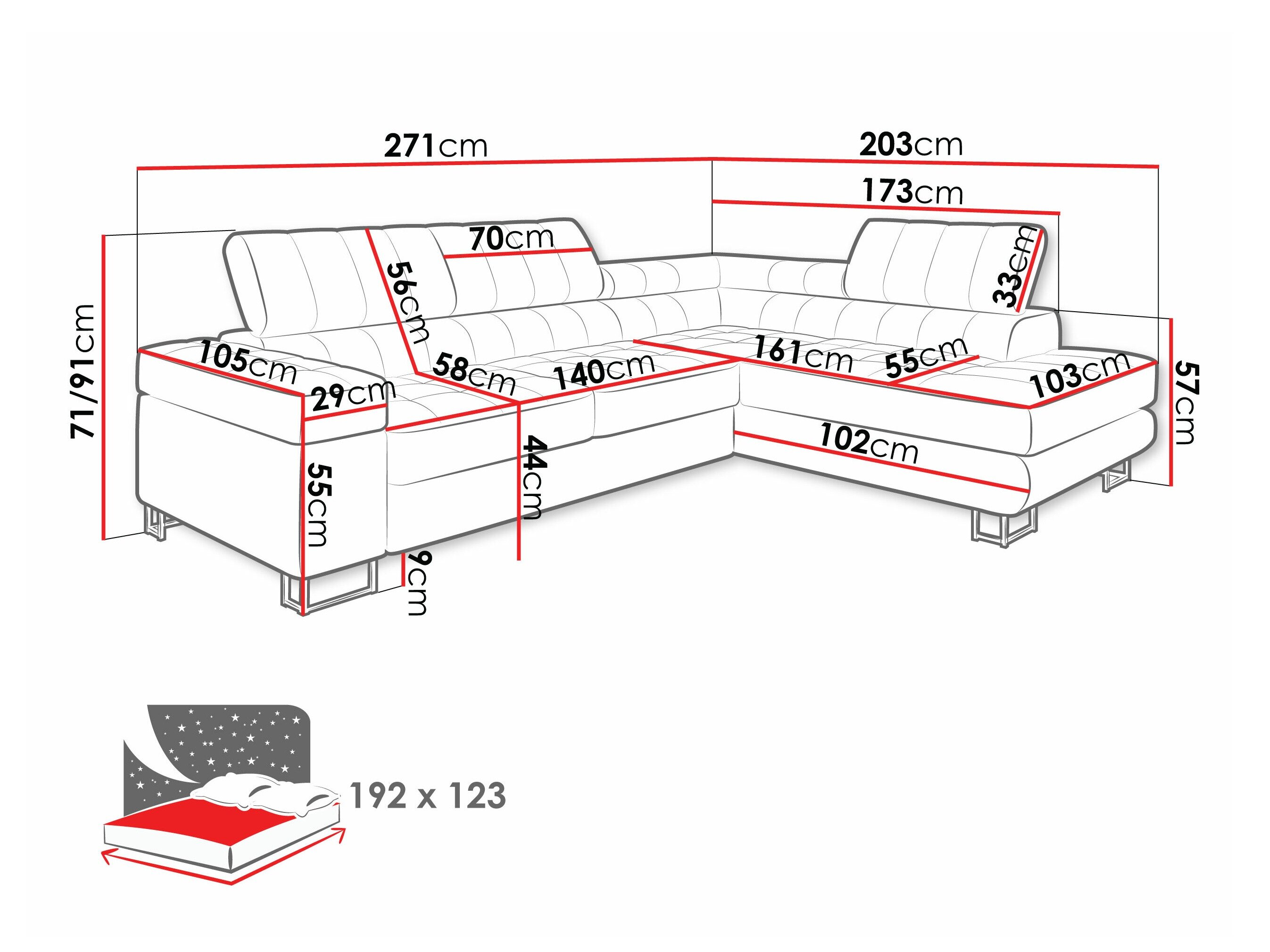 Hjørnesofa Comfivo 247 (Piaingen 26)
