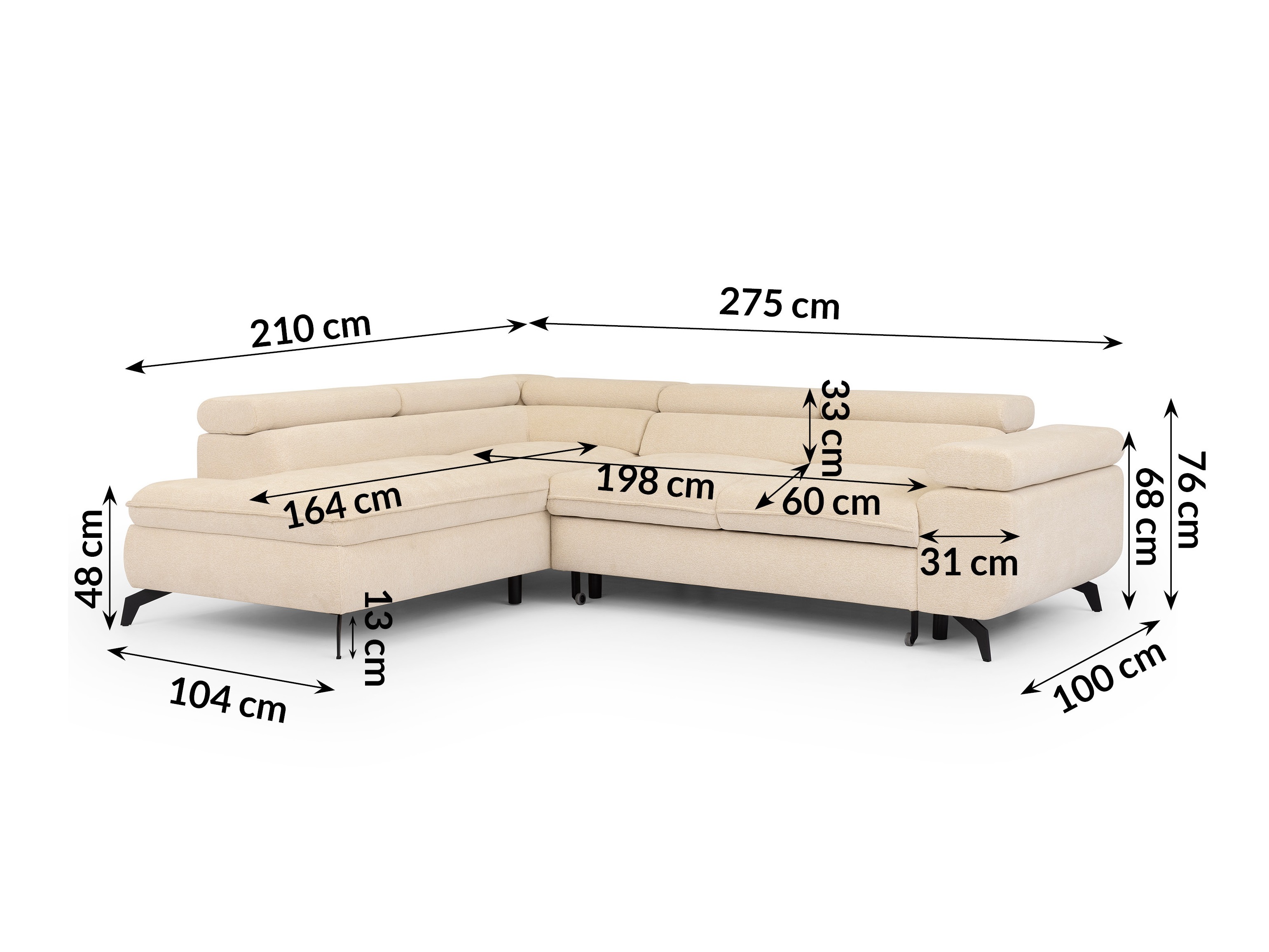 Hjørnesofa Rocklin 122 (Misterio 04)