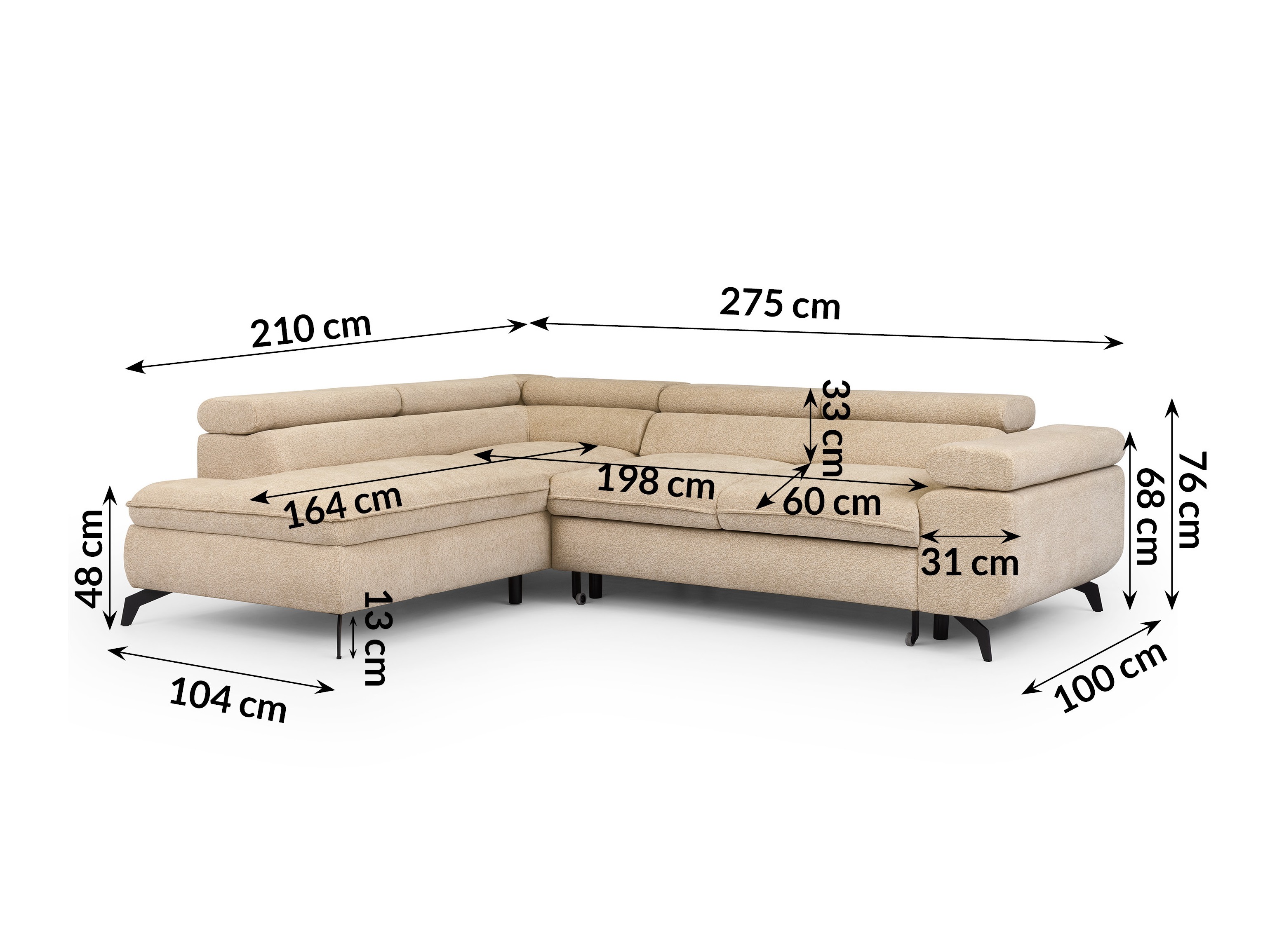 Hjørnesofa Rocklin 122 (Misterio 07)