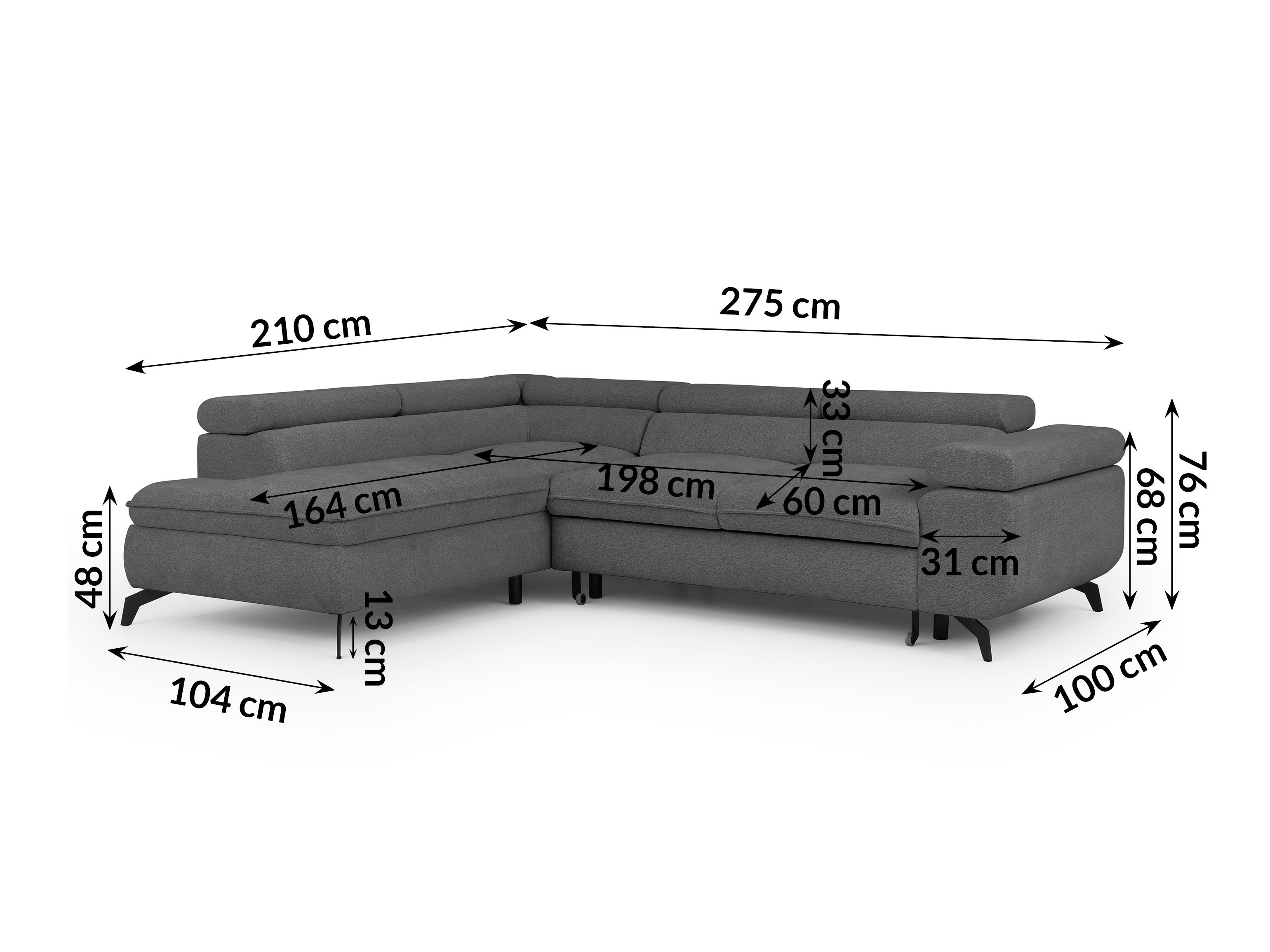 Hjørnesofa Rocklin 122 (Misterio 90)