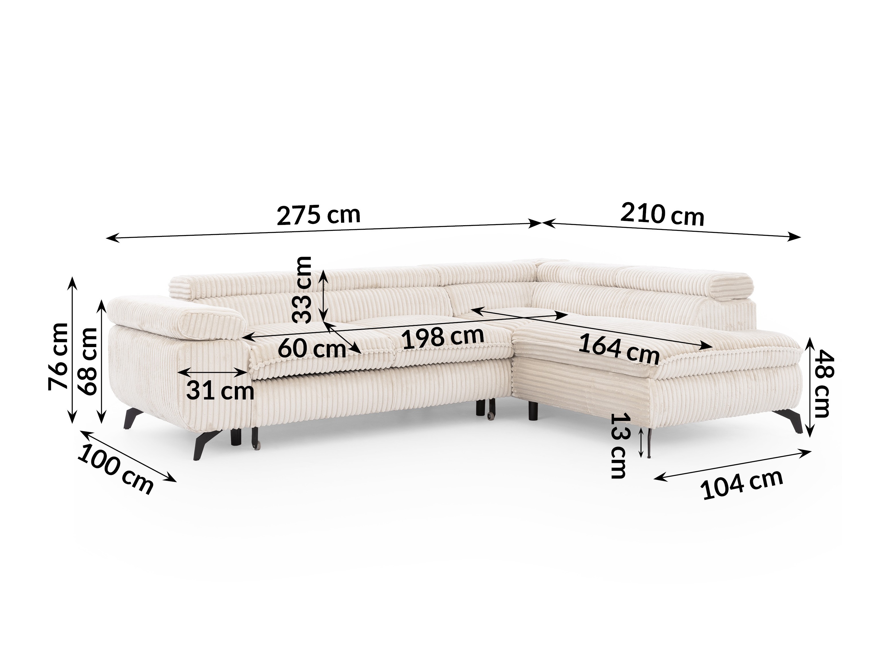 Hjørnesofa Rocklin 122 (Tilia 01)