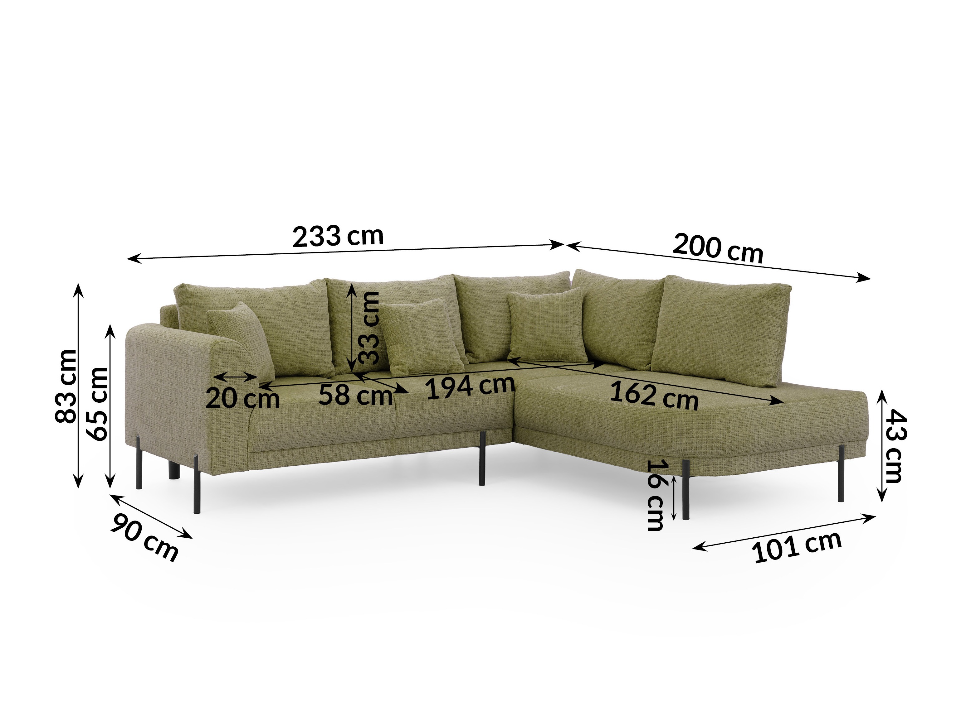 Hjørnesofa Rocklin 123 (Cremona 38)