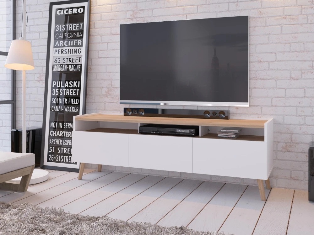 TV-bord Monmelo 100 (Hvid)