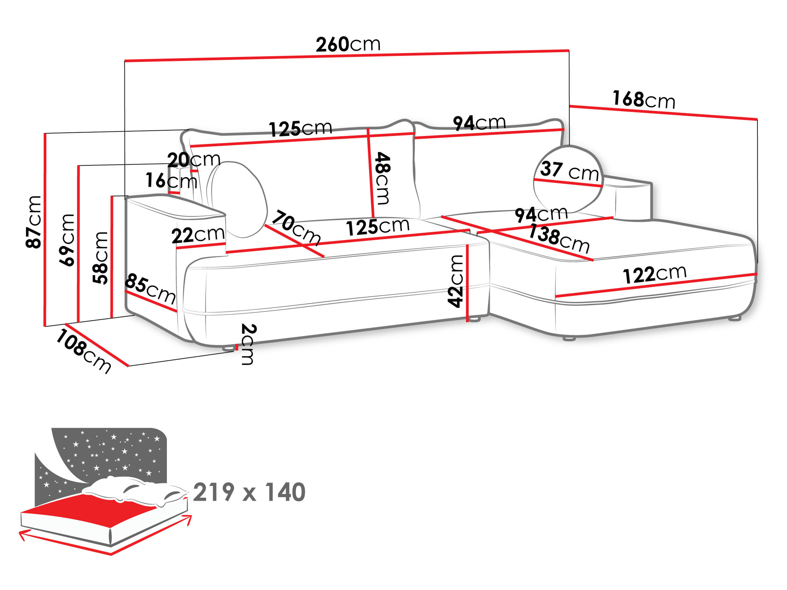 Hjørnesofa Bountiful 101 (Velo 633)