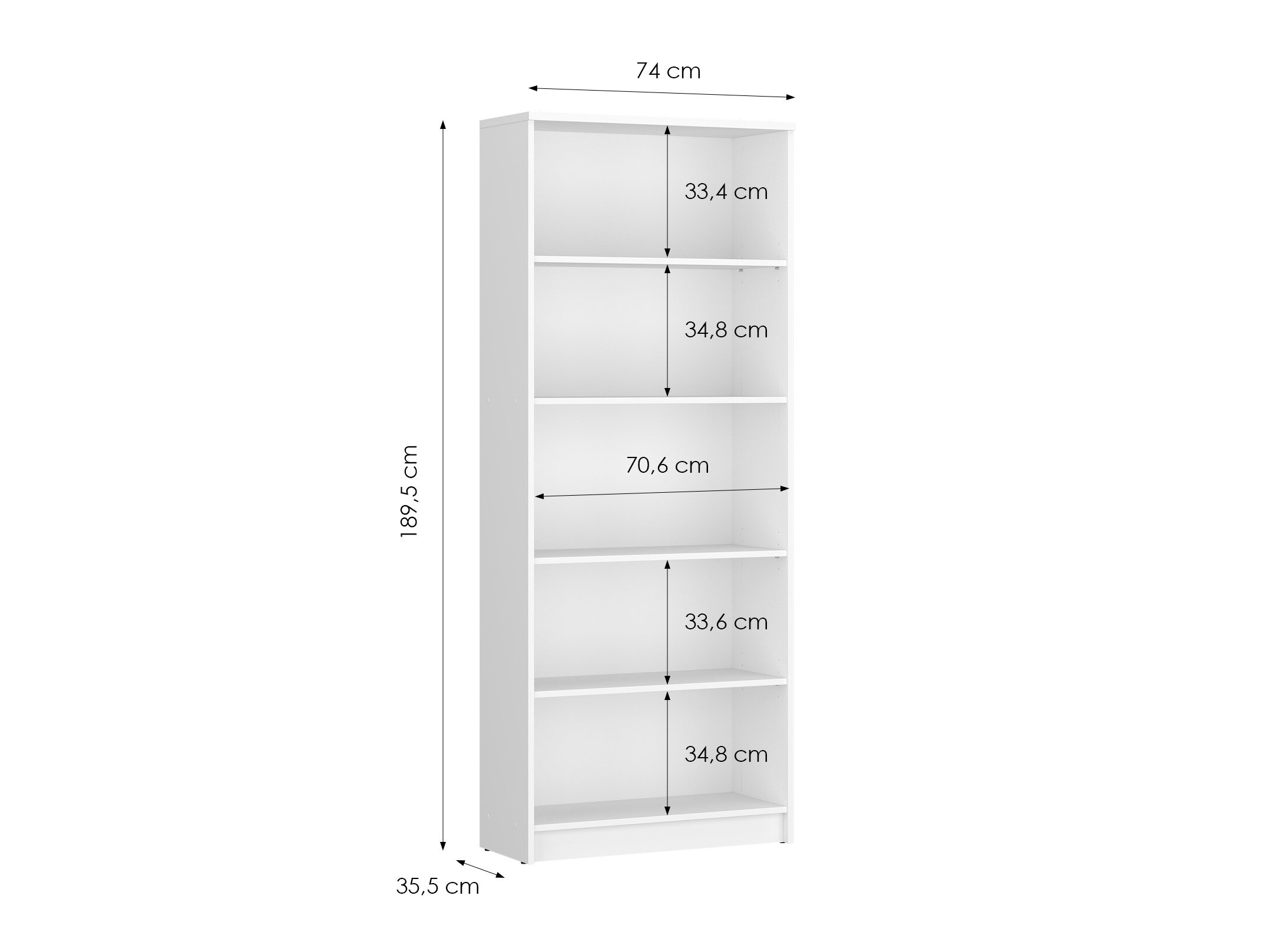 Reol Ontario 194 (Hvid)