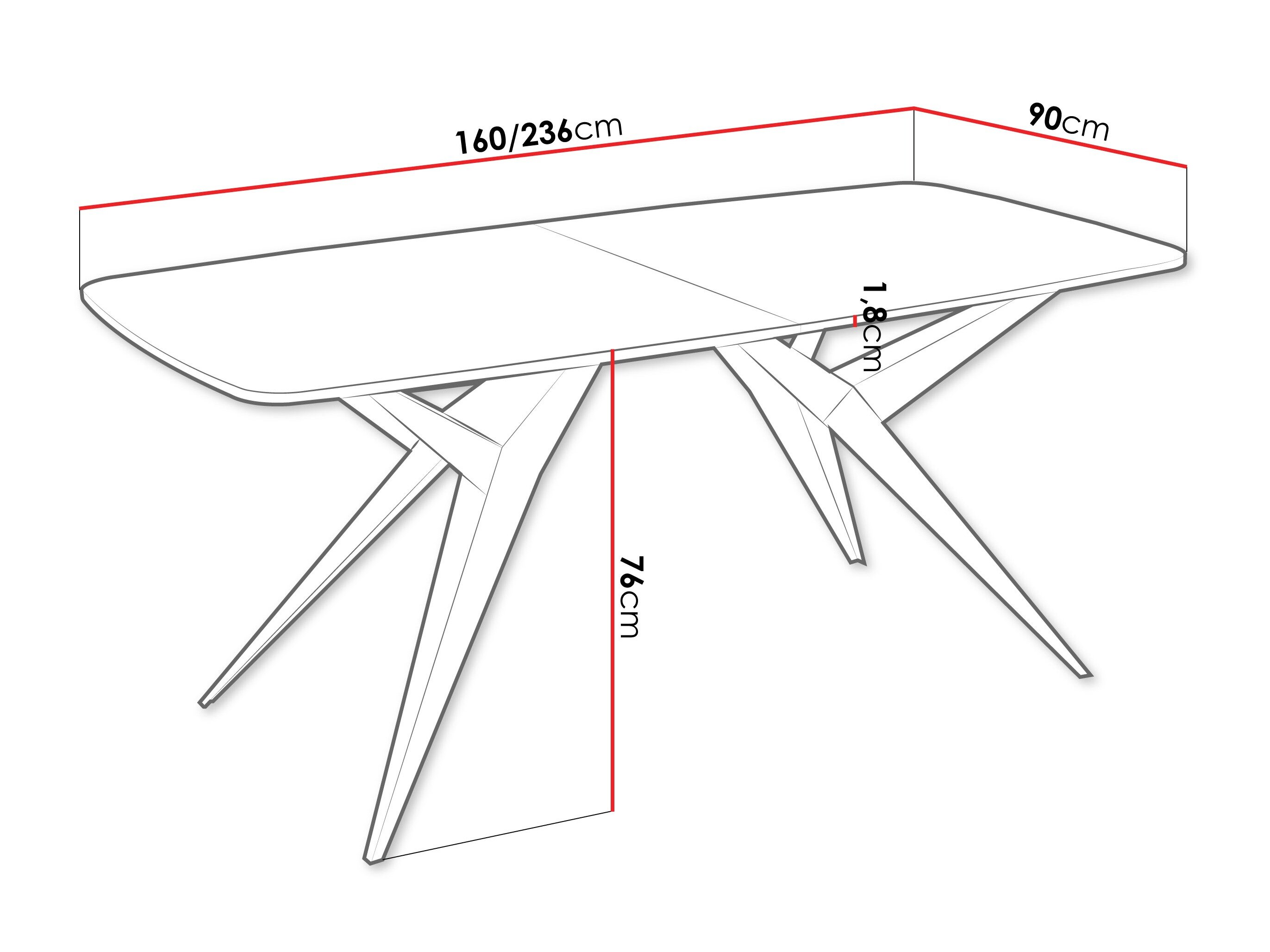 Bord Oswego 152 (Hvid marmor)