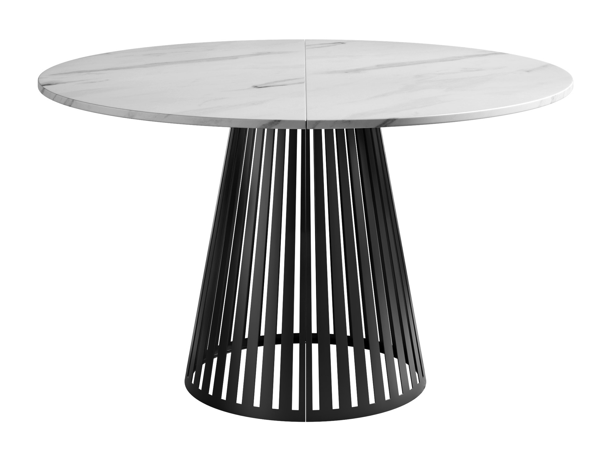 Bord Prudentia II (Hvid marmor + Sort)