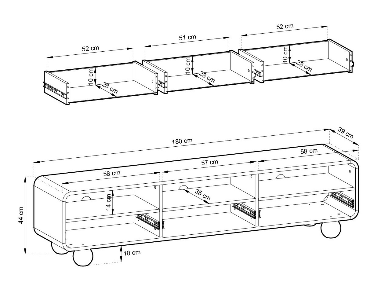 TV-bord Vendori 101