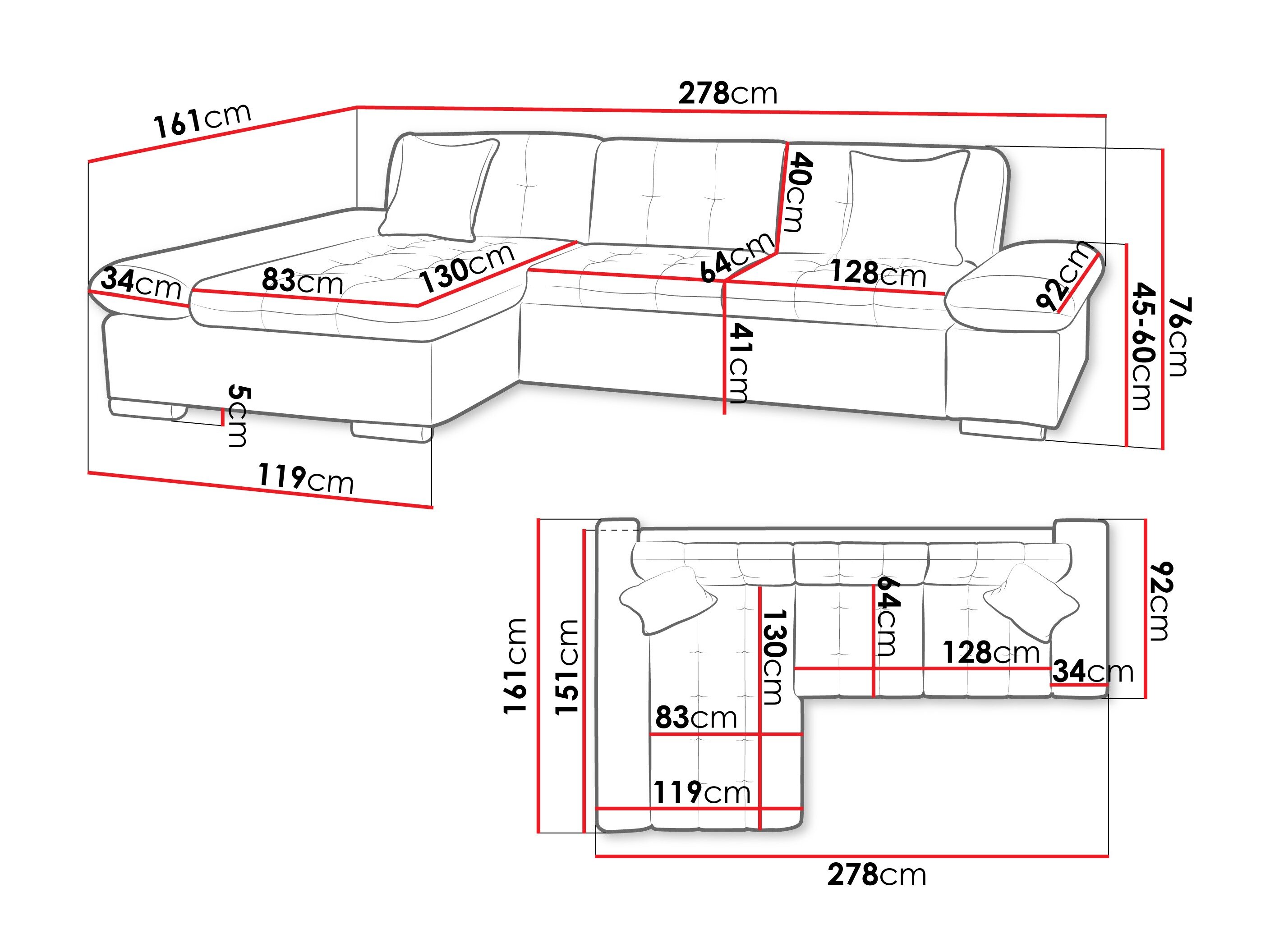Hjørnesofa Comfivo 219 (Corbett 78)
