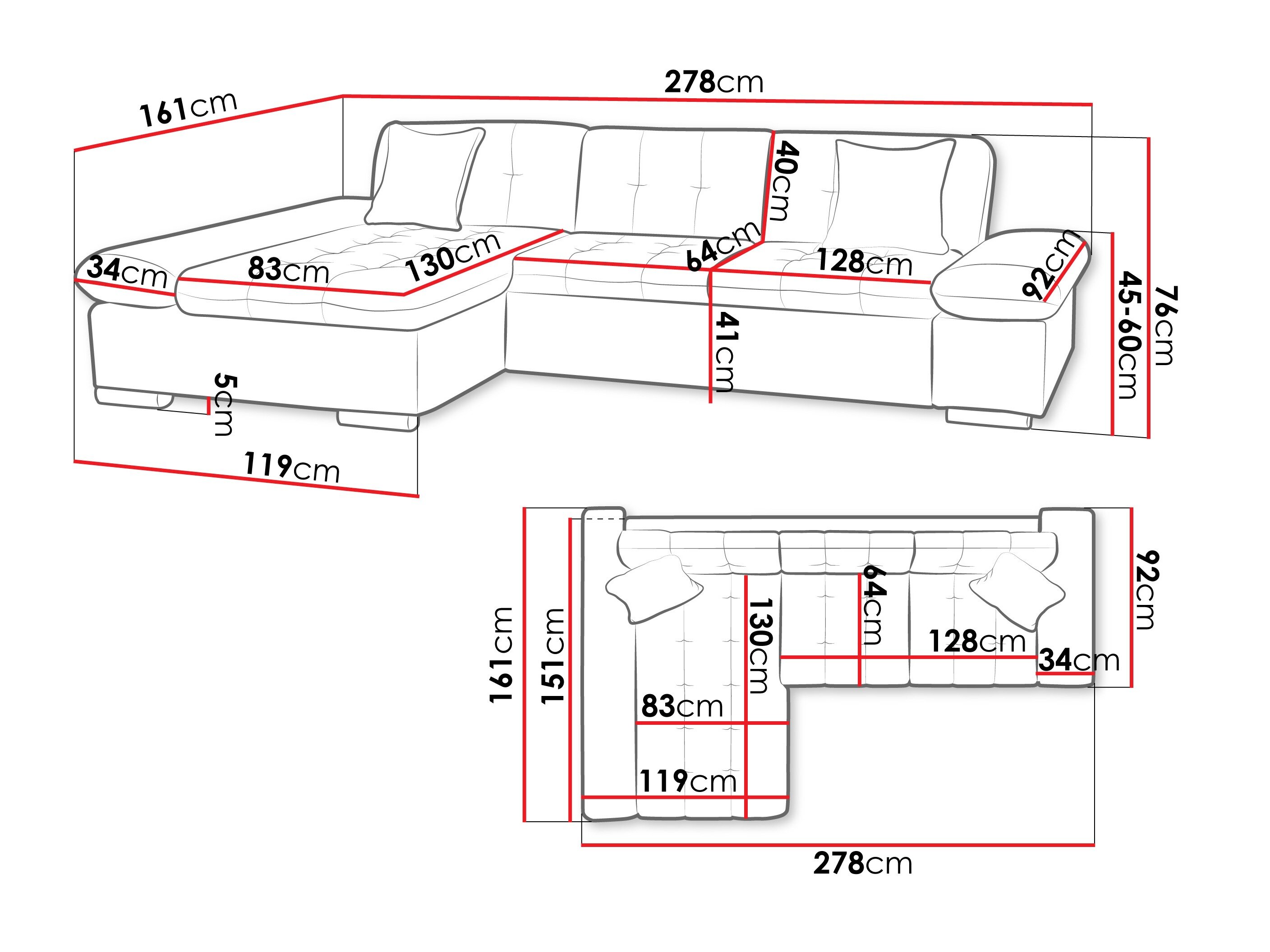 Hjørnesofa Comfivo 219 (Piaingen 02)