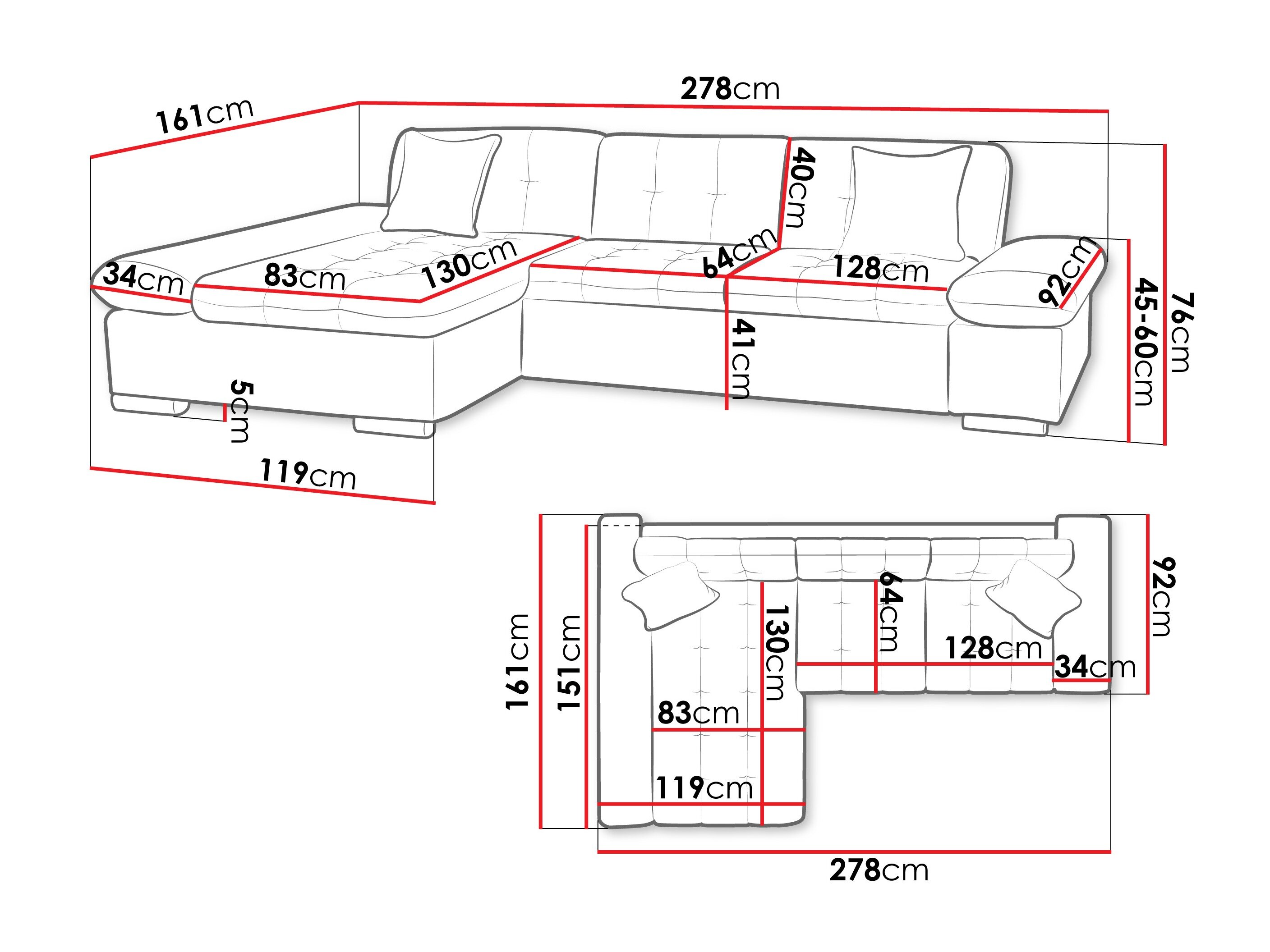 Hjørnesofa Comfivo 219 (Piaingen 02)